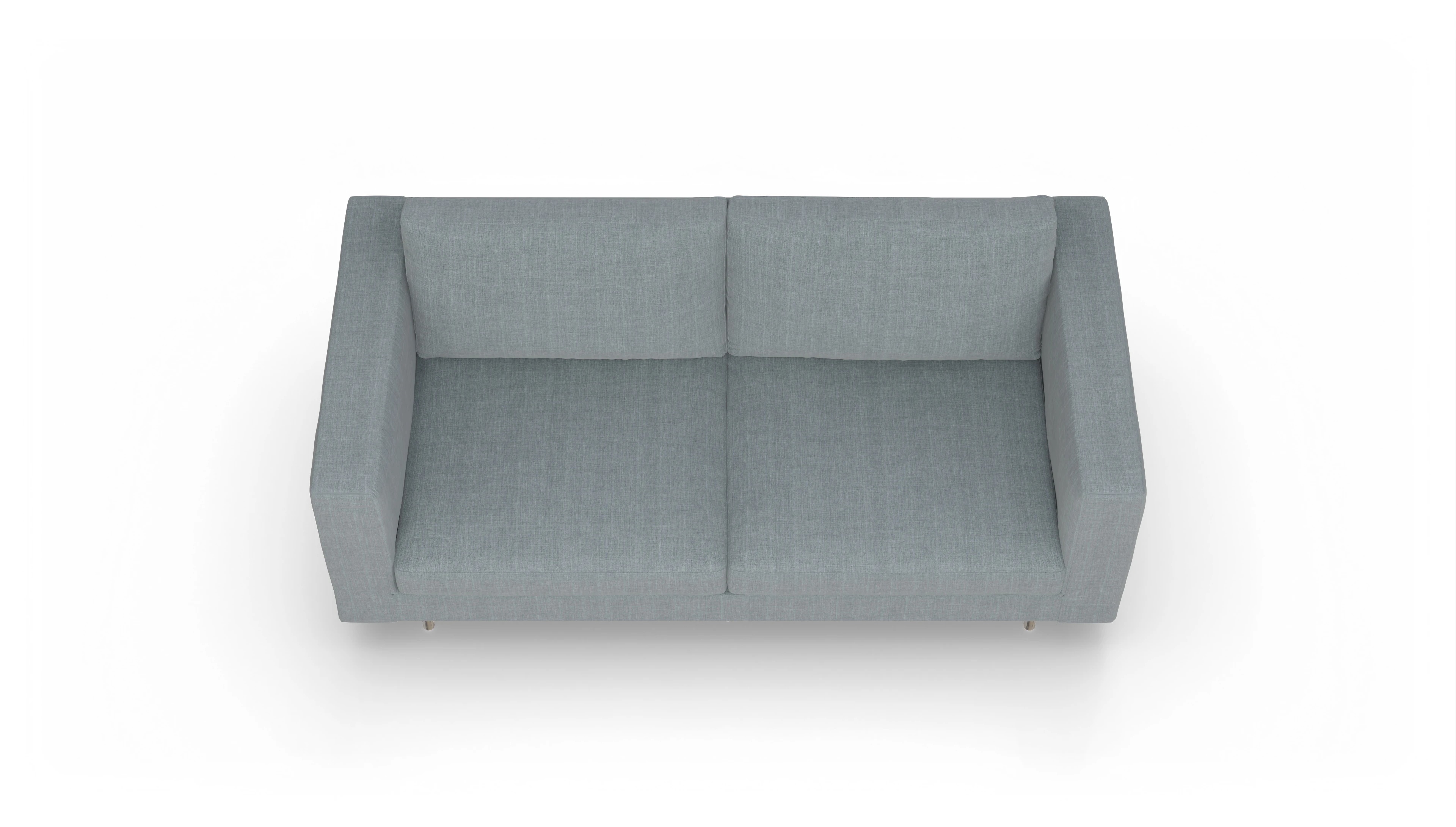 Design-Sofa Silea Ansicht des Produktes Silea 3-Sitzer in Stoff blau