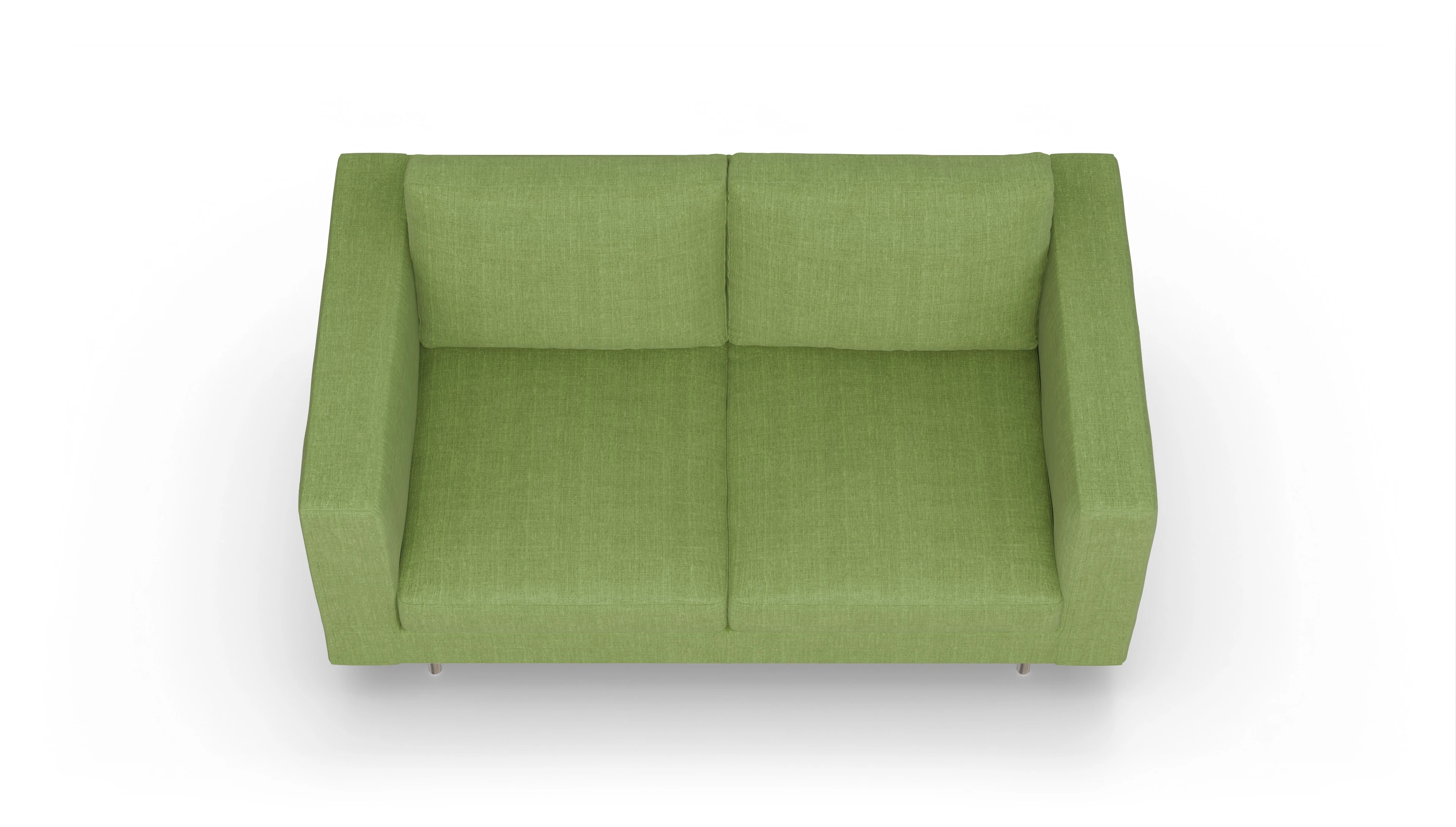 Design-Sofa Silea Ansicht des Produktes Silea 2,5-Sitzer in Stoff grün