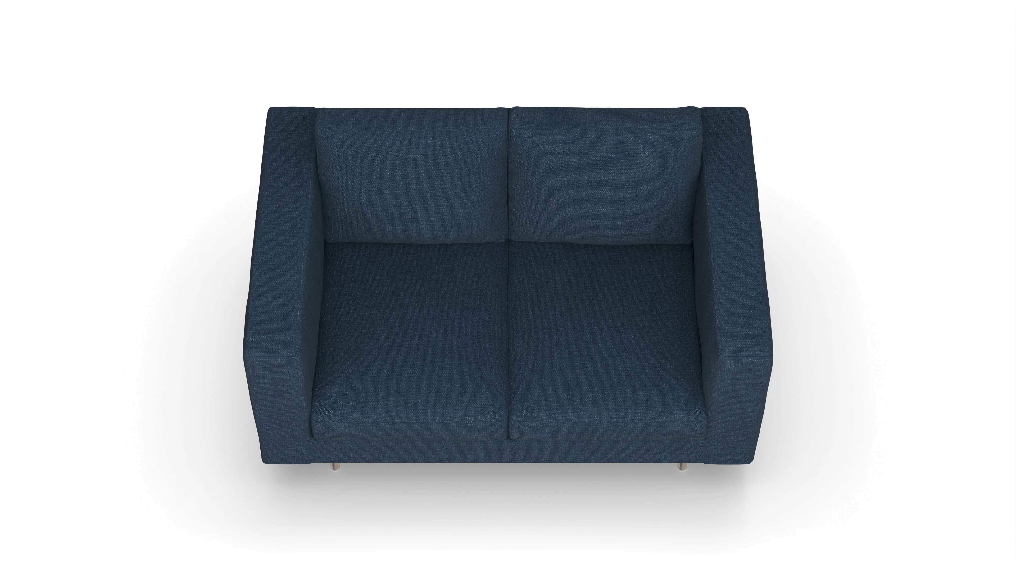 Design-Sofa Silea Ansicht des Produktes Silea 2-Sitzer in Stoff blau