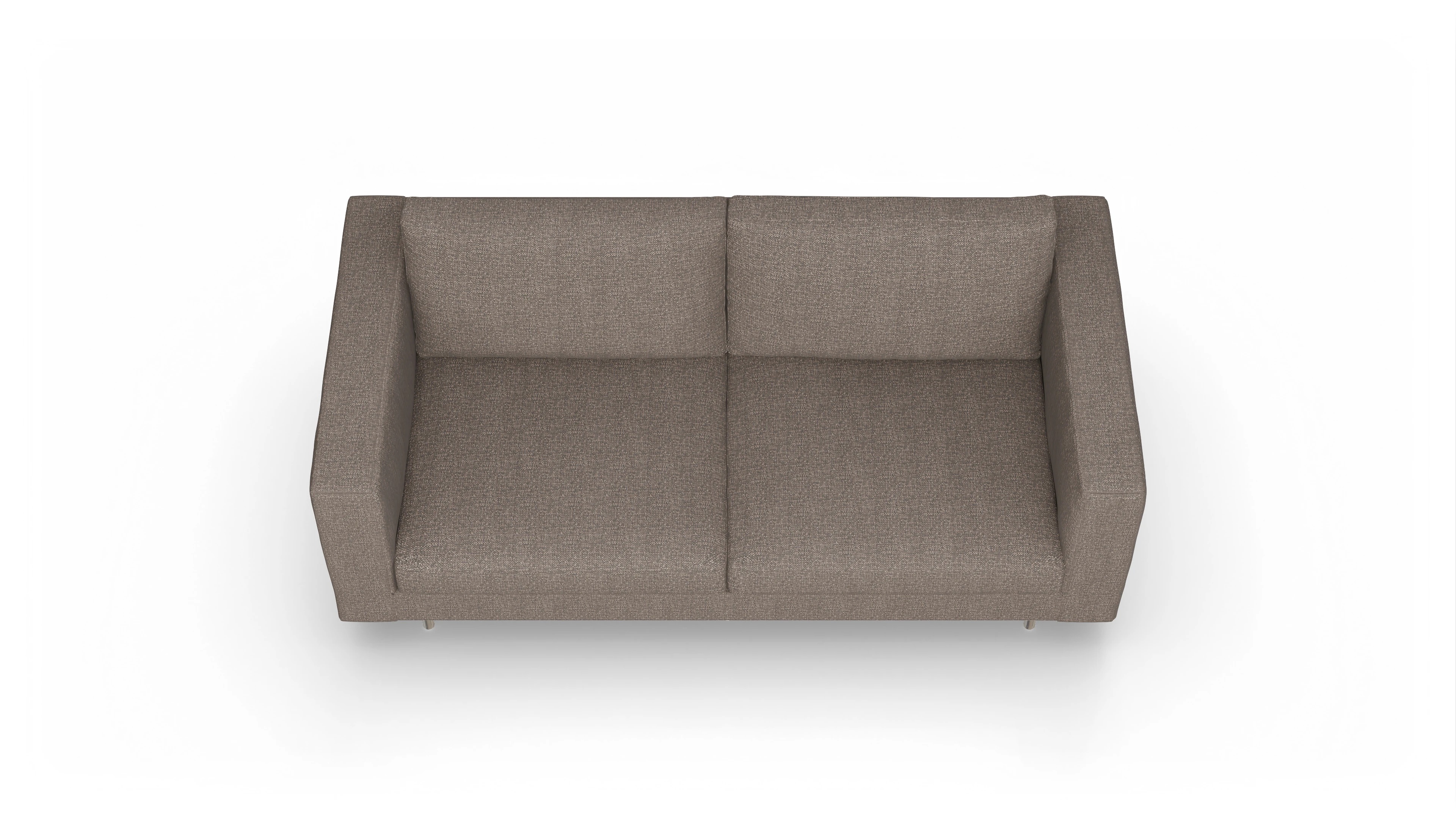 Design-Sofa Silea Ansicht des Produktes Silea 3-Sitzer in Stoff braun