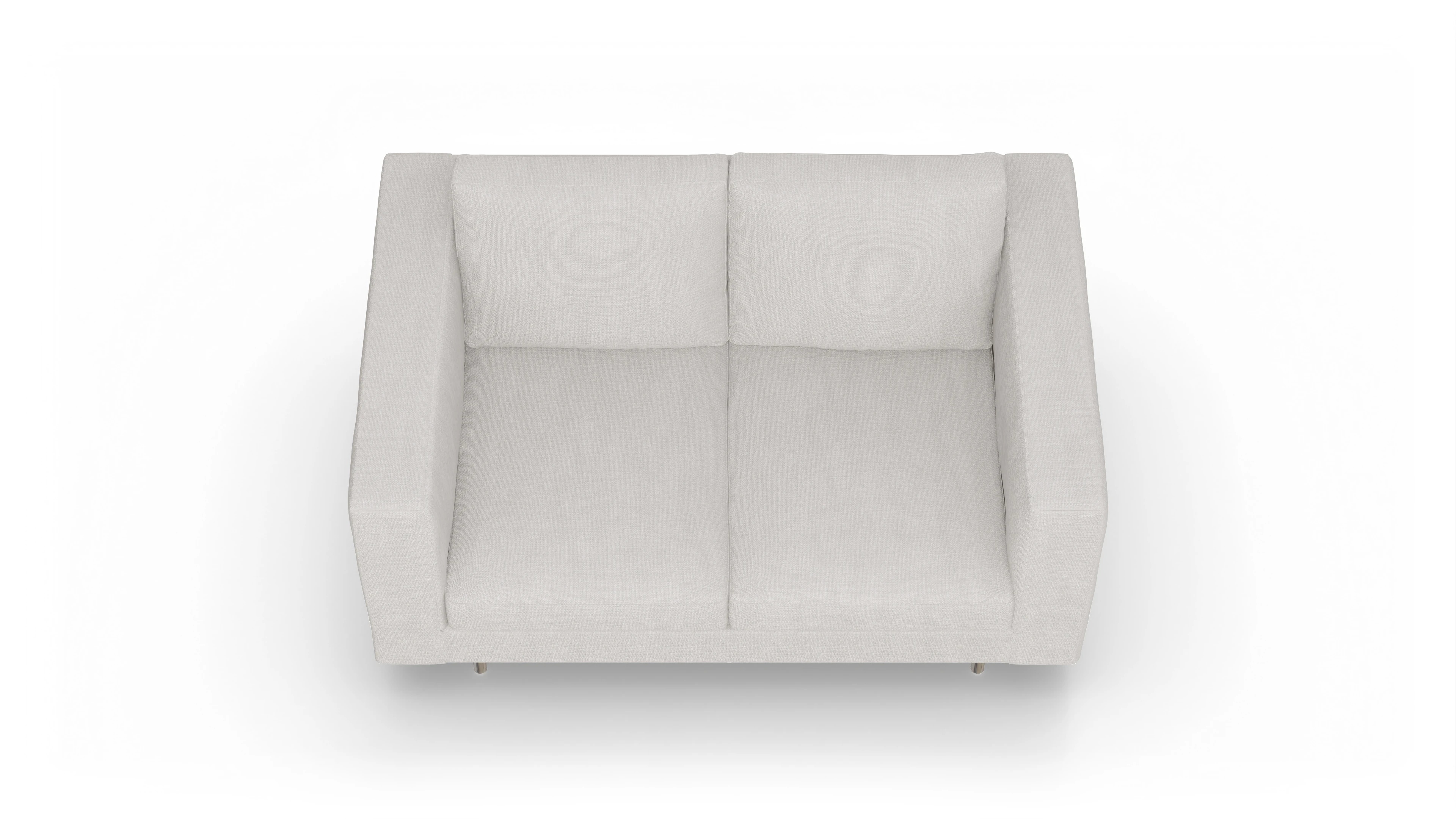 Design-Sofa Silea Ansicht des Produktes Silea 2-Sitzer in Stoff weiß