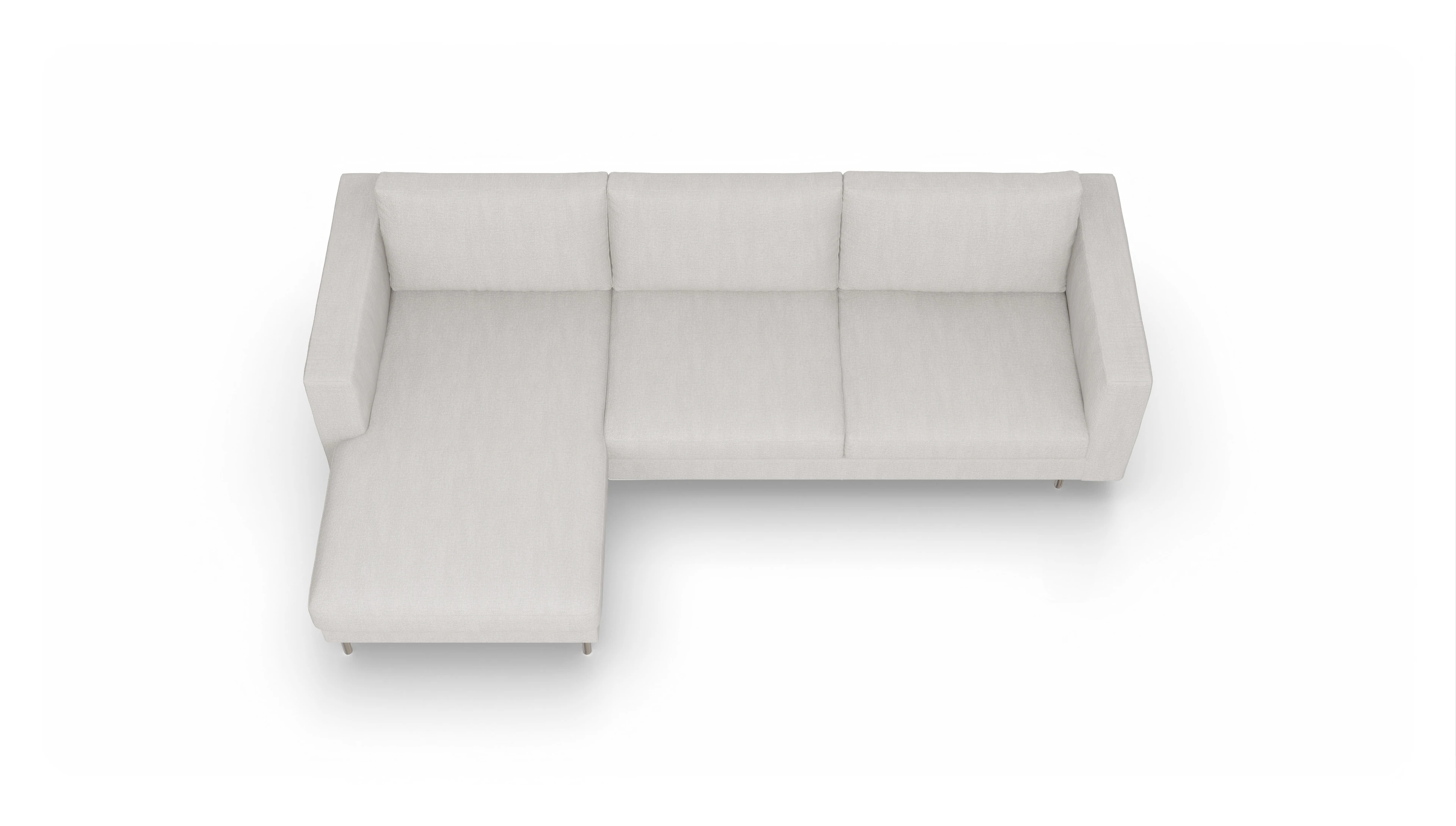 Ansicht des Produktes Silea Sofa mit Rec links in Stoff weiß