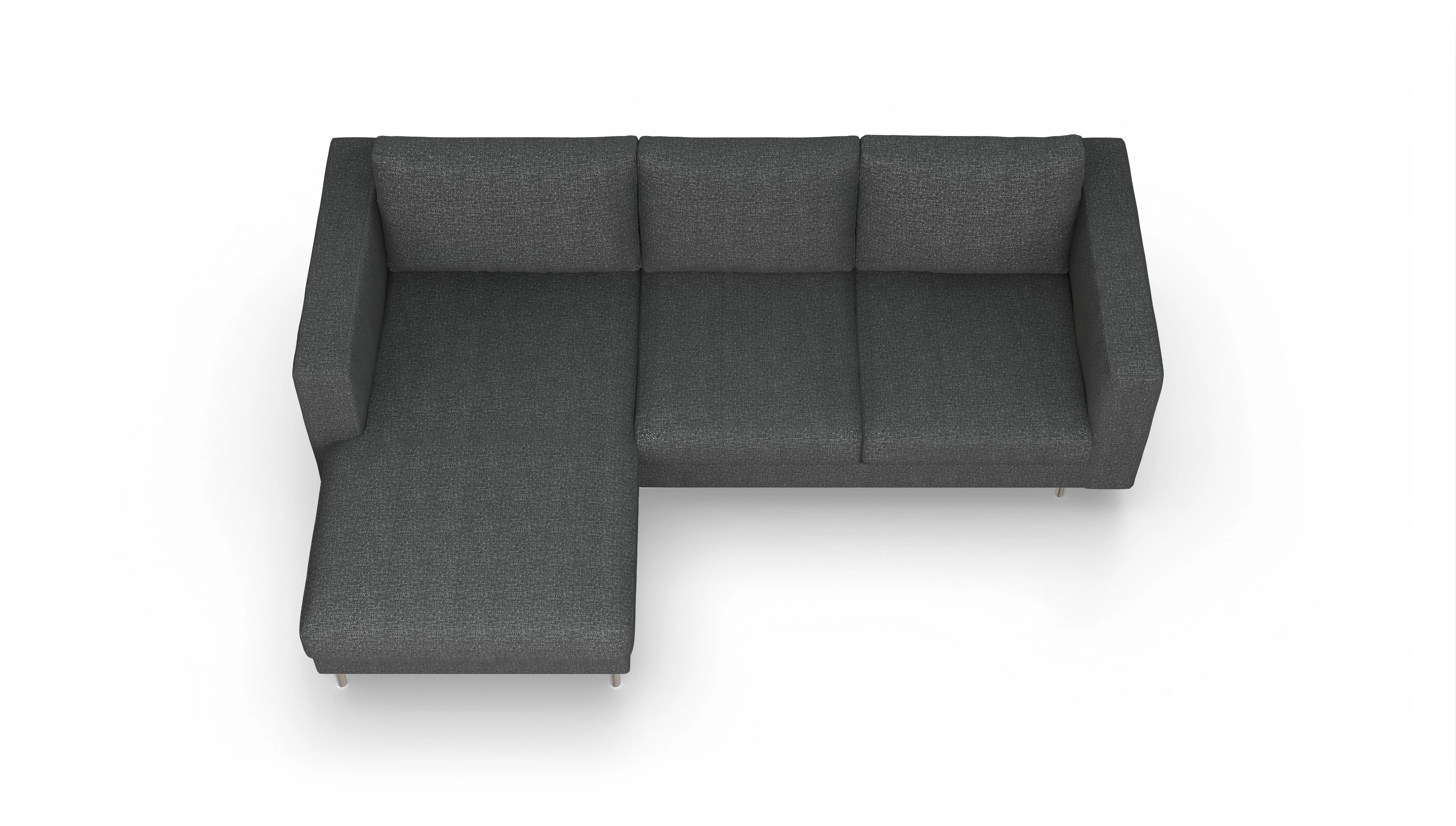 Ansicht des Produktes Silea Sofa mit Rec links in Stoff grau