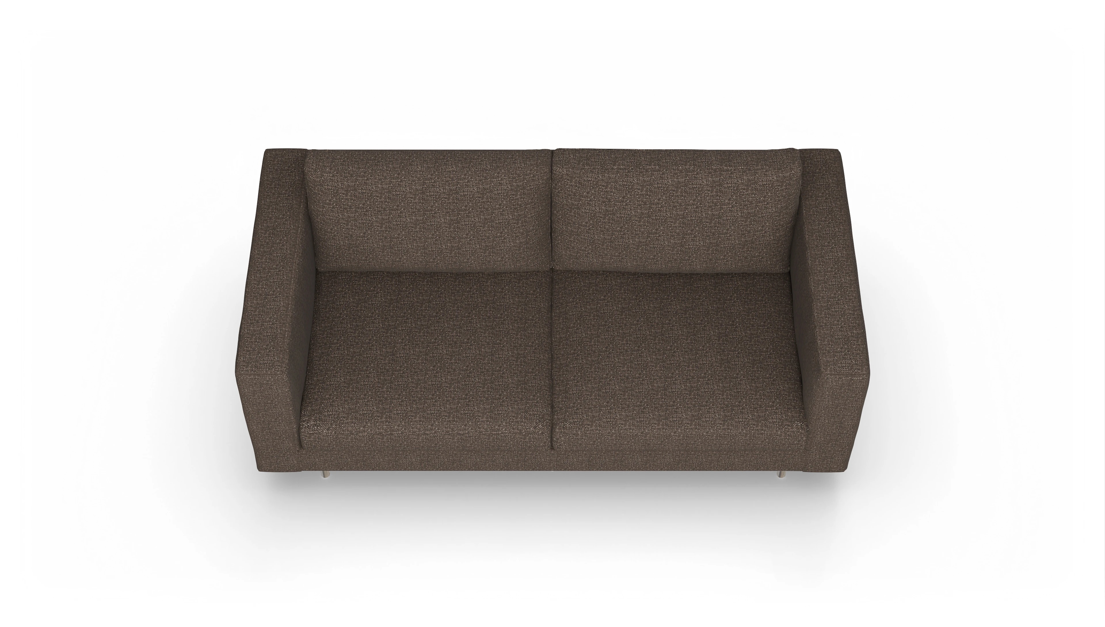 Design-Sofa Silea Ansicht des Produktes Silea 3-Sitzer in Stoff braun
