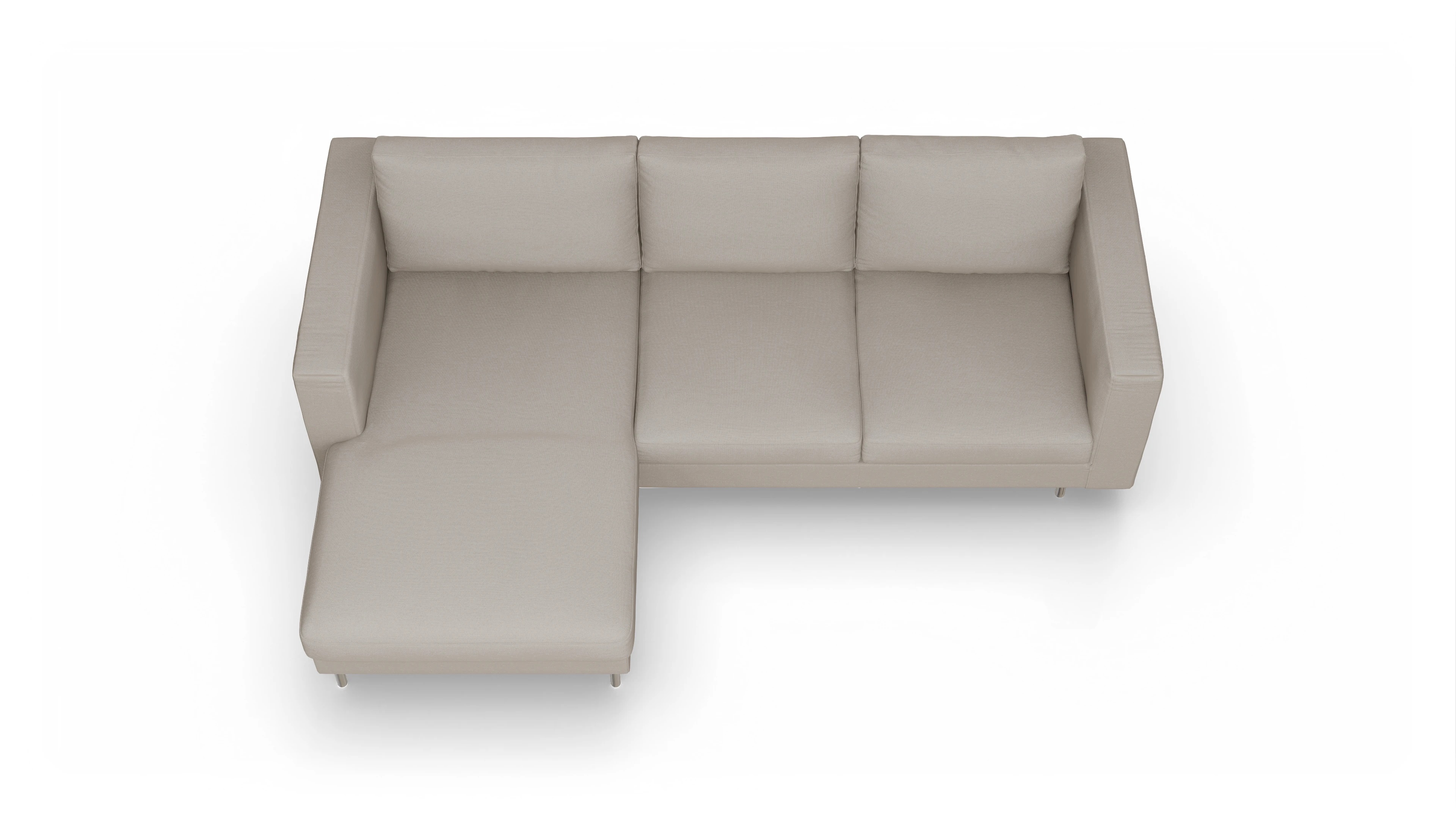Ansicht des Produktes Silea Sofa mit Rec links in Stoff beige