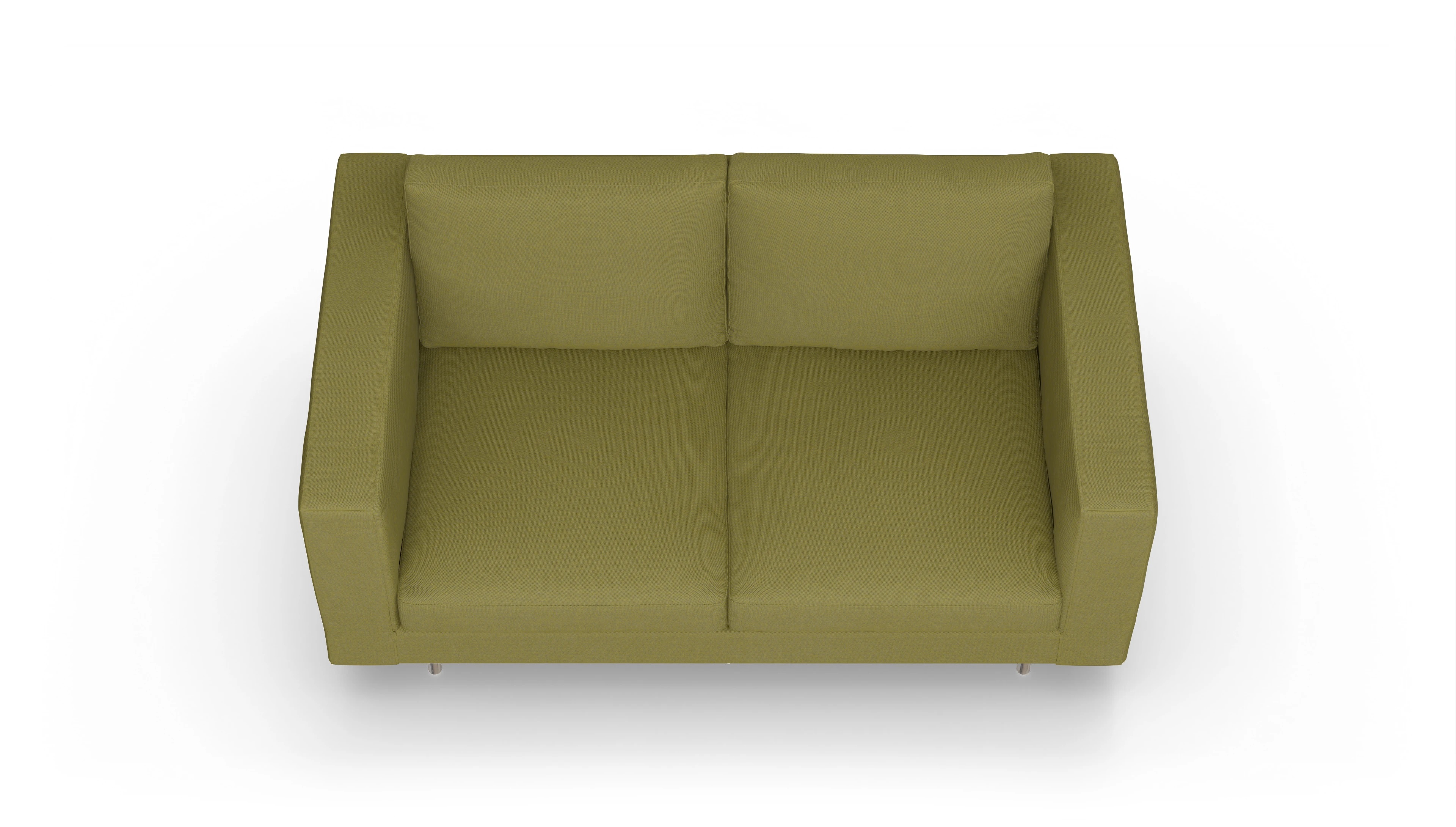 Design-Sofa Silea Ansicht des Produktes Silea 2,5-Sitzer in Stoff grün