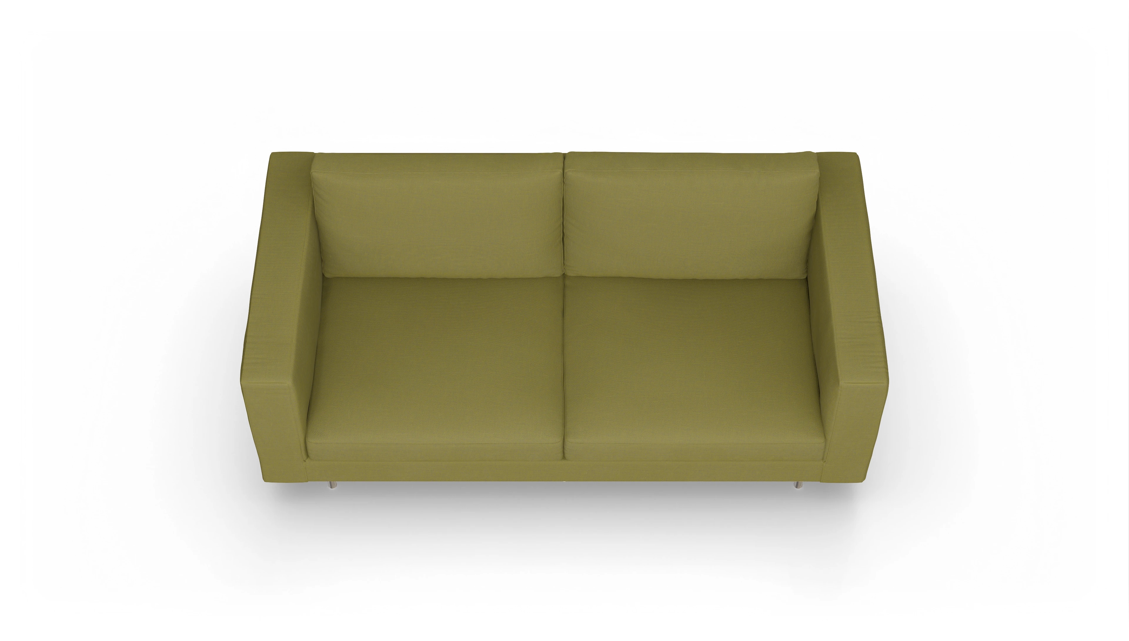 Design-Sofa Silea Ansicht des Produktes Silea 3-Sitzer in Stoff grün