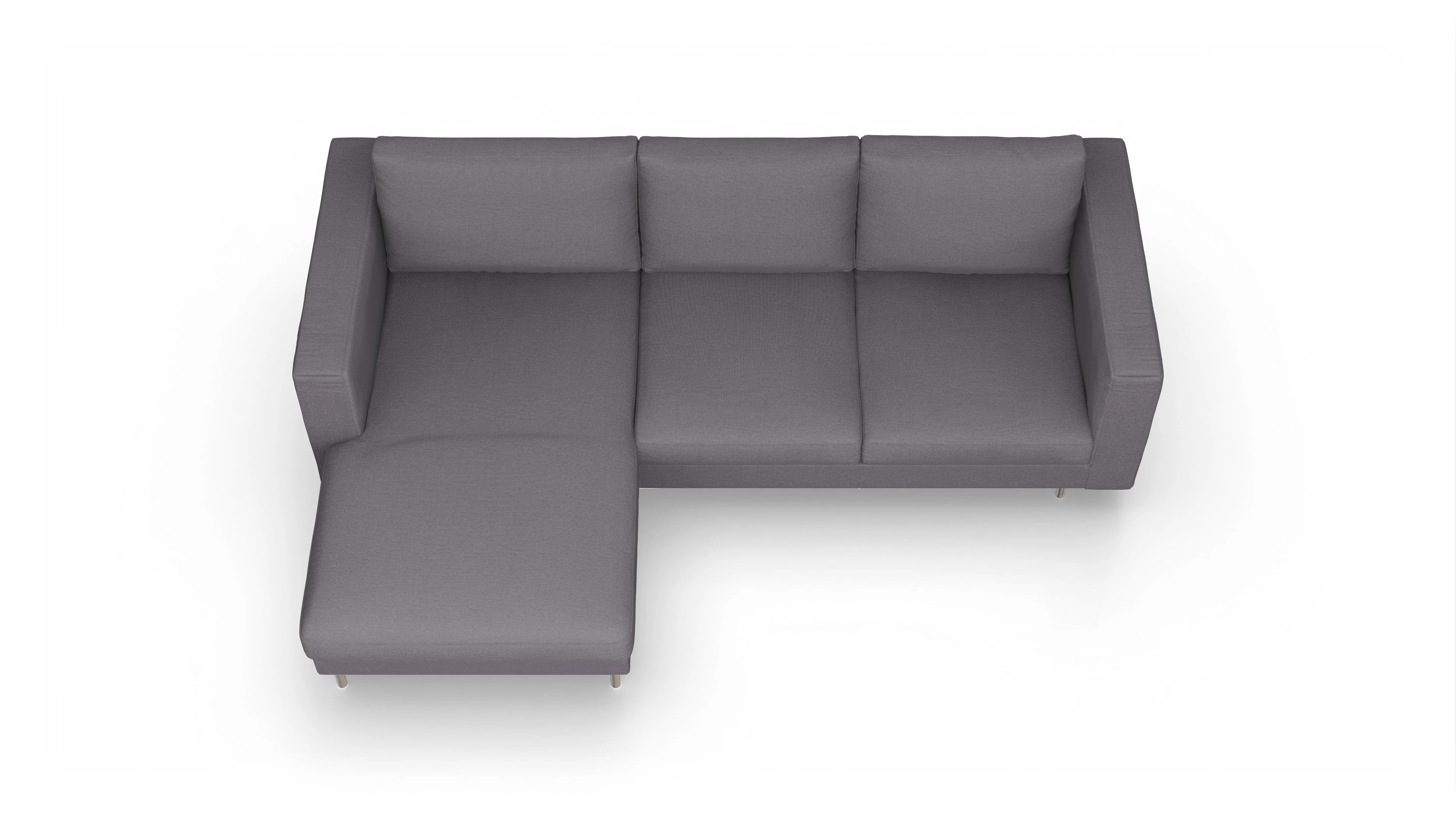 Ansicht des Produktes Silea Sofa mit Rec links in Stoff rot