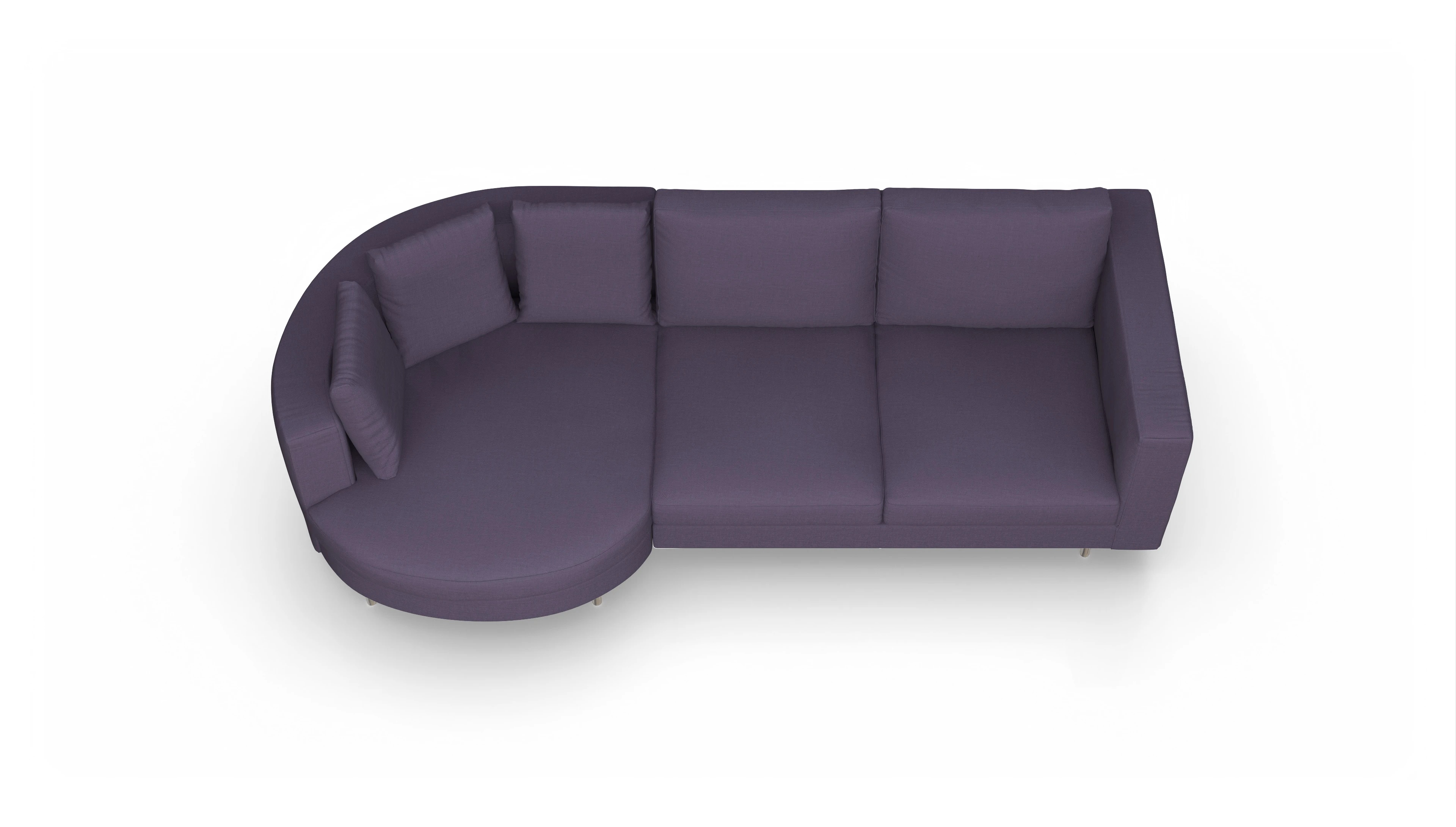 Ansicht des Produktes Silea Sofa mit Rec links in Stoff blau
