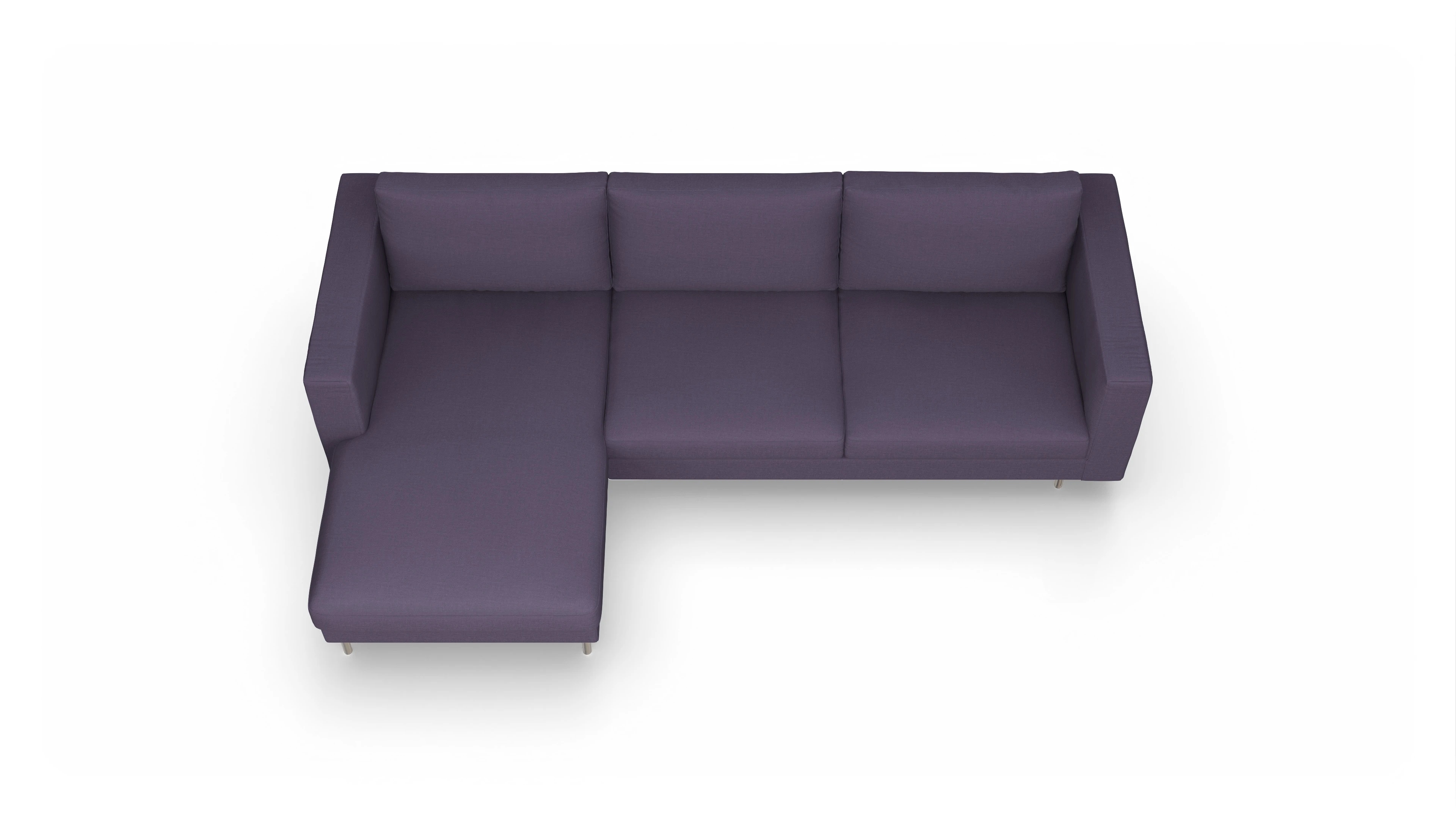 Ansicht des Produktes Silea Sofa mit Rec links in Stoff blau