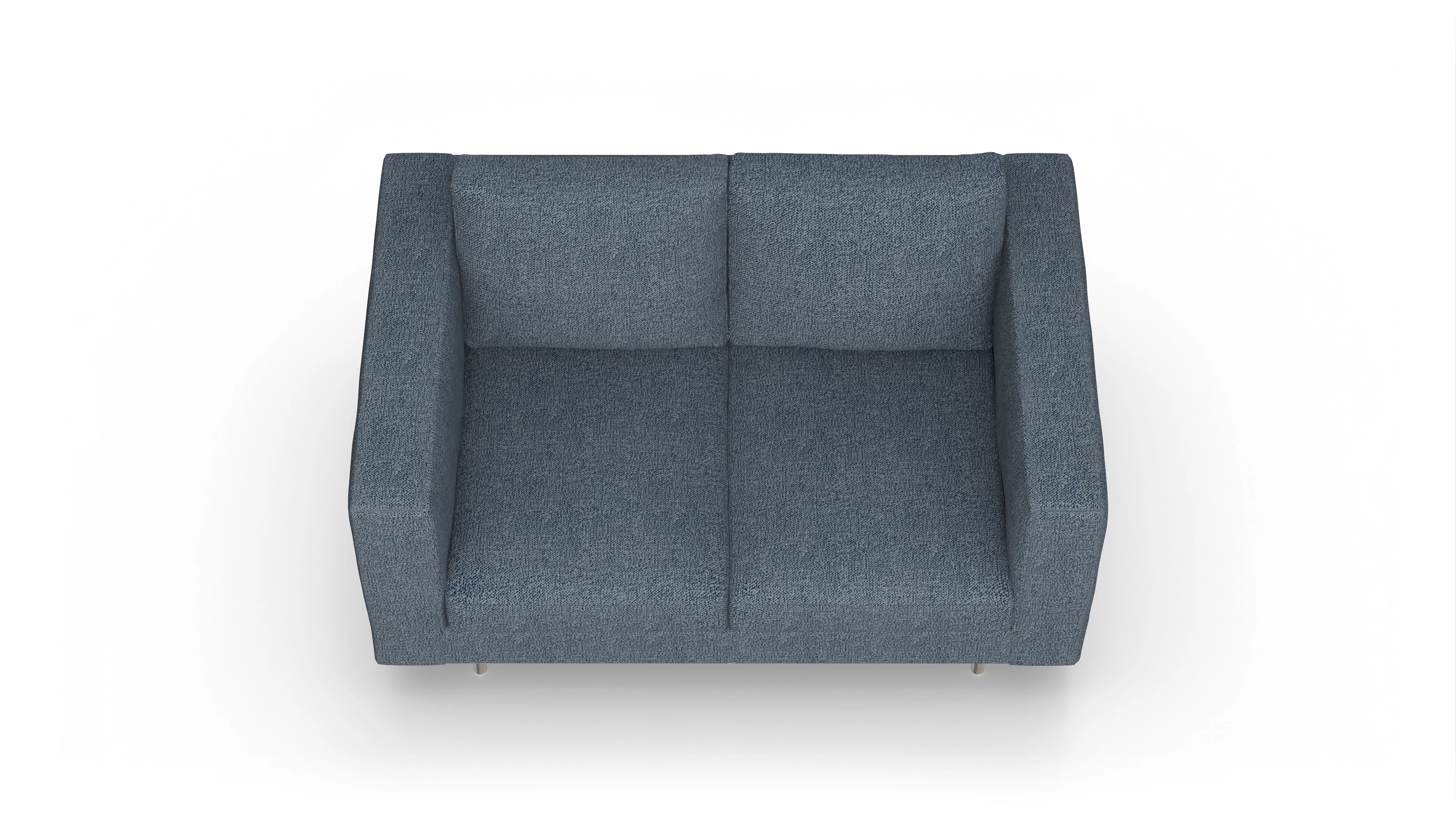 Design-Sofa Silea Ansicht des Produktes Silea 2-Sitzer in Stoff blau