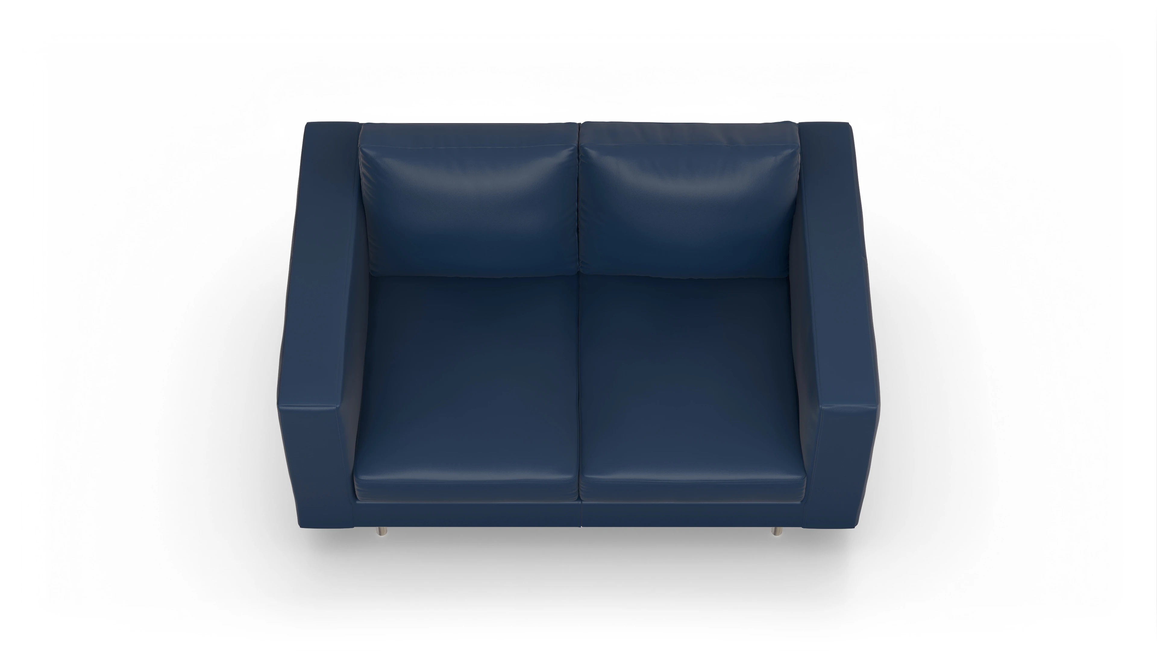Ansicht des Produktes Silea 2-Sitzer in Leder blau