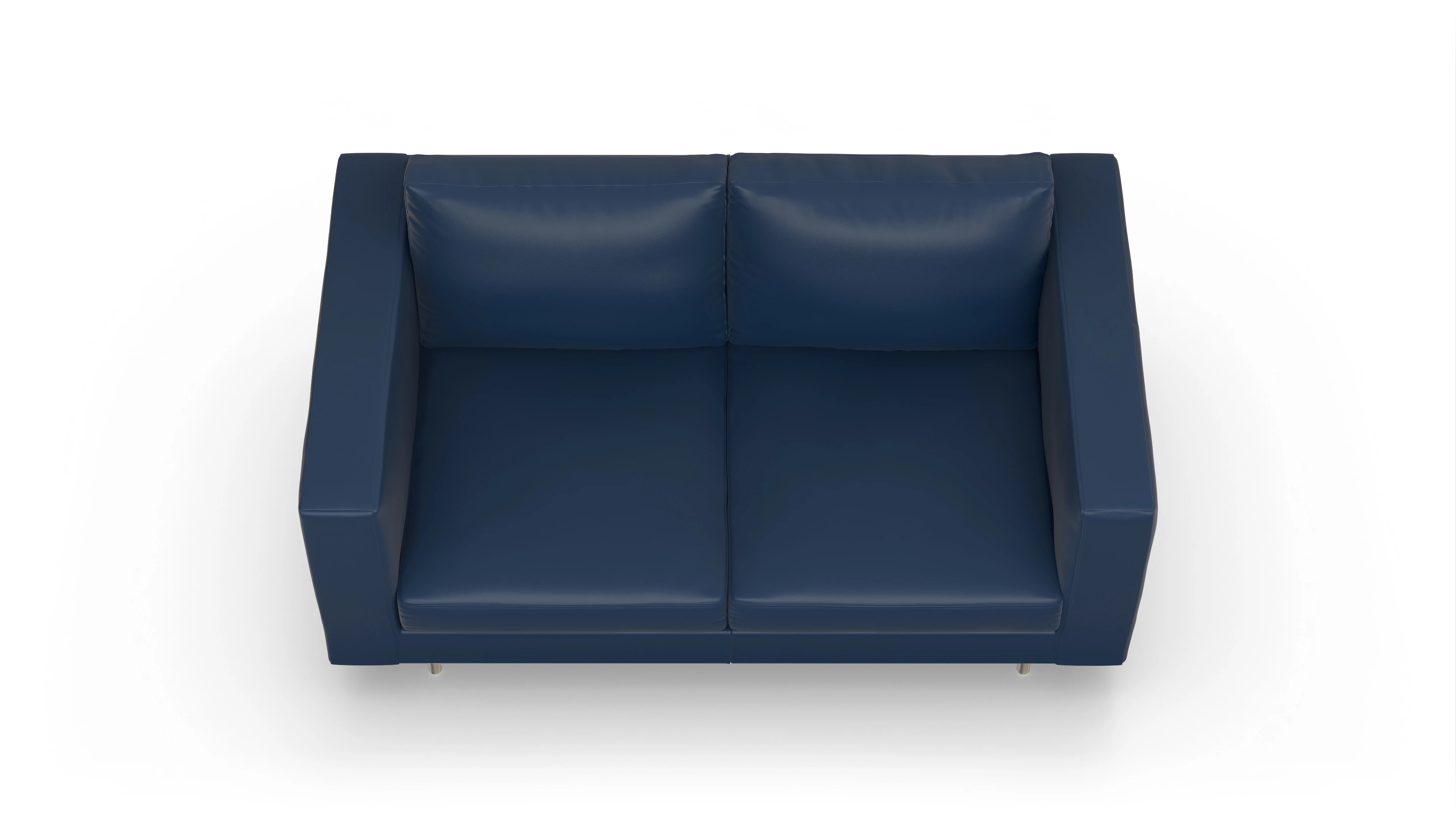 Ansicht des Produktes Silea 2,5-Sitzer in Leder blau