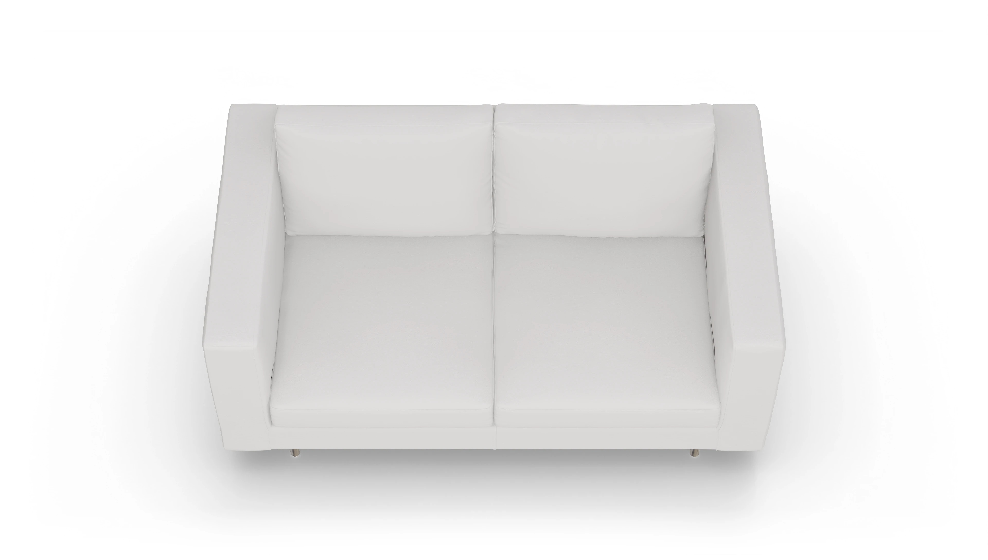 Ansicht des Produktes Silea 2,5-Sitzer in Leder weiß