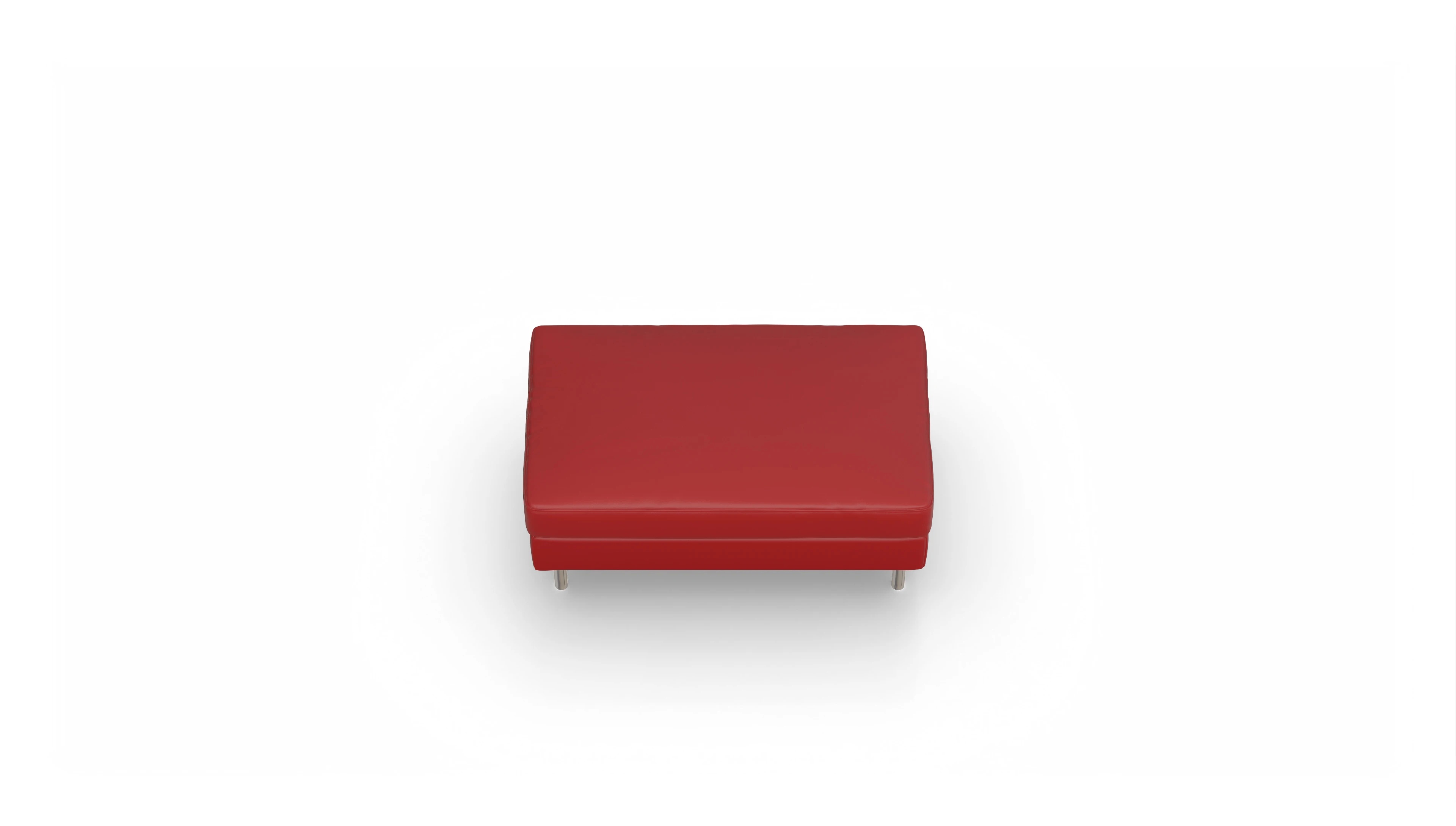 Ansicht des Produktes Silea Hocker in Leder rot