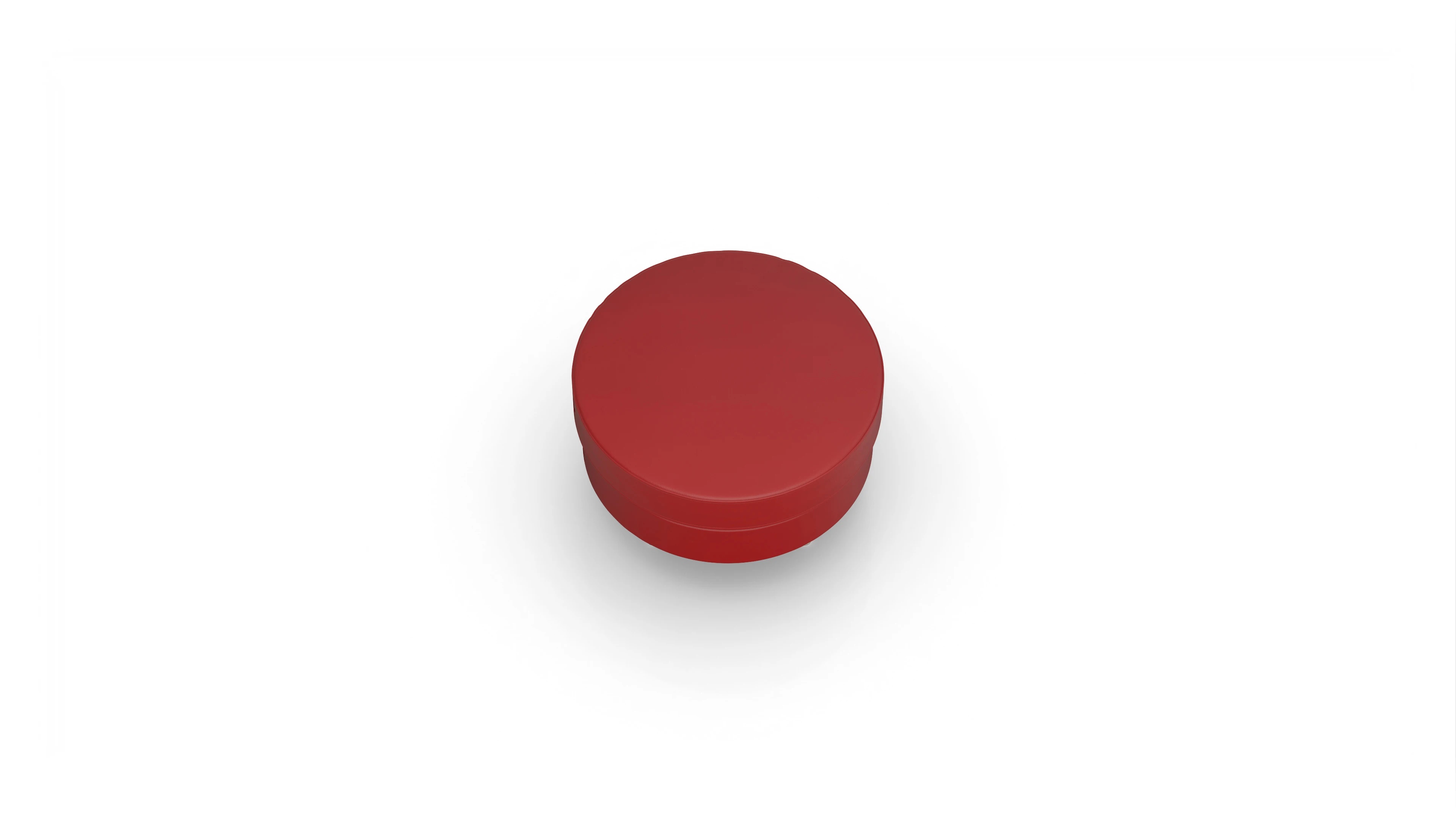 Ansicht des Produktes Silea Hocker in Leder rot