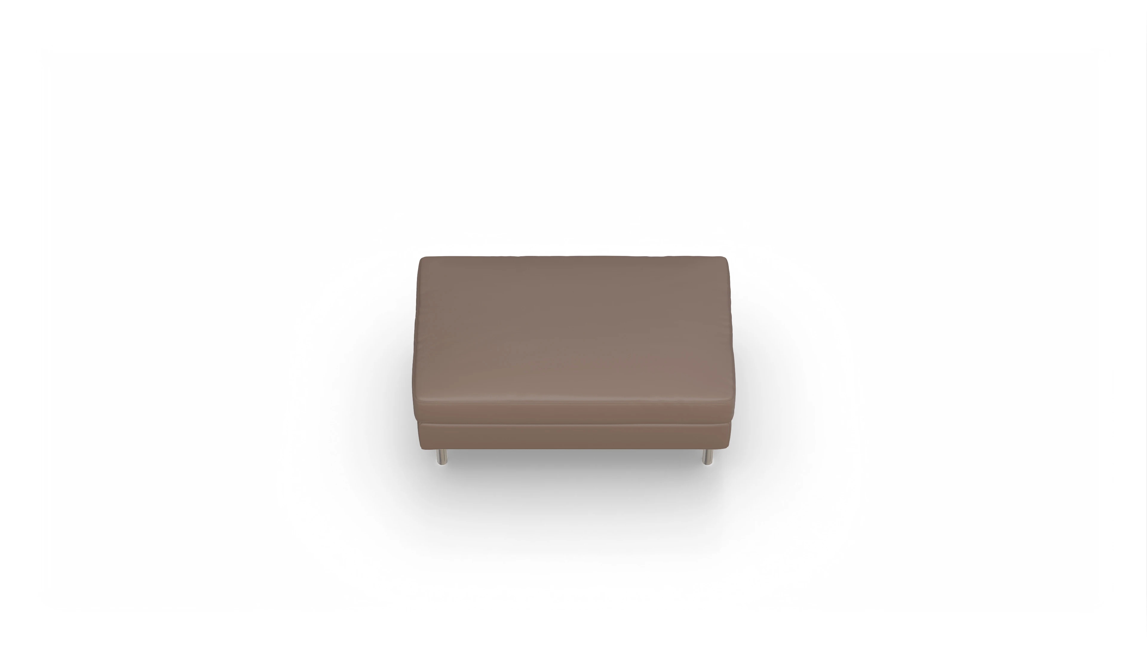 Ansicht des Produktes Silea Hocker in Leder braun