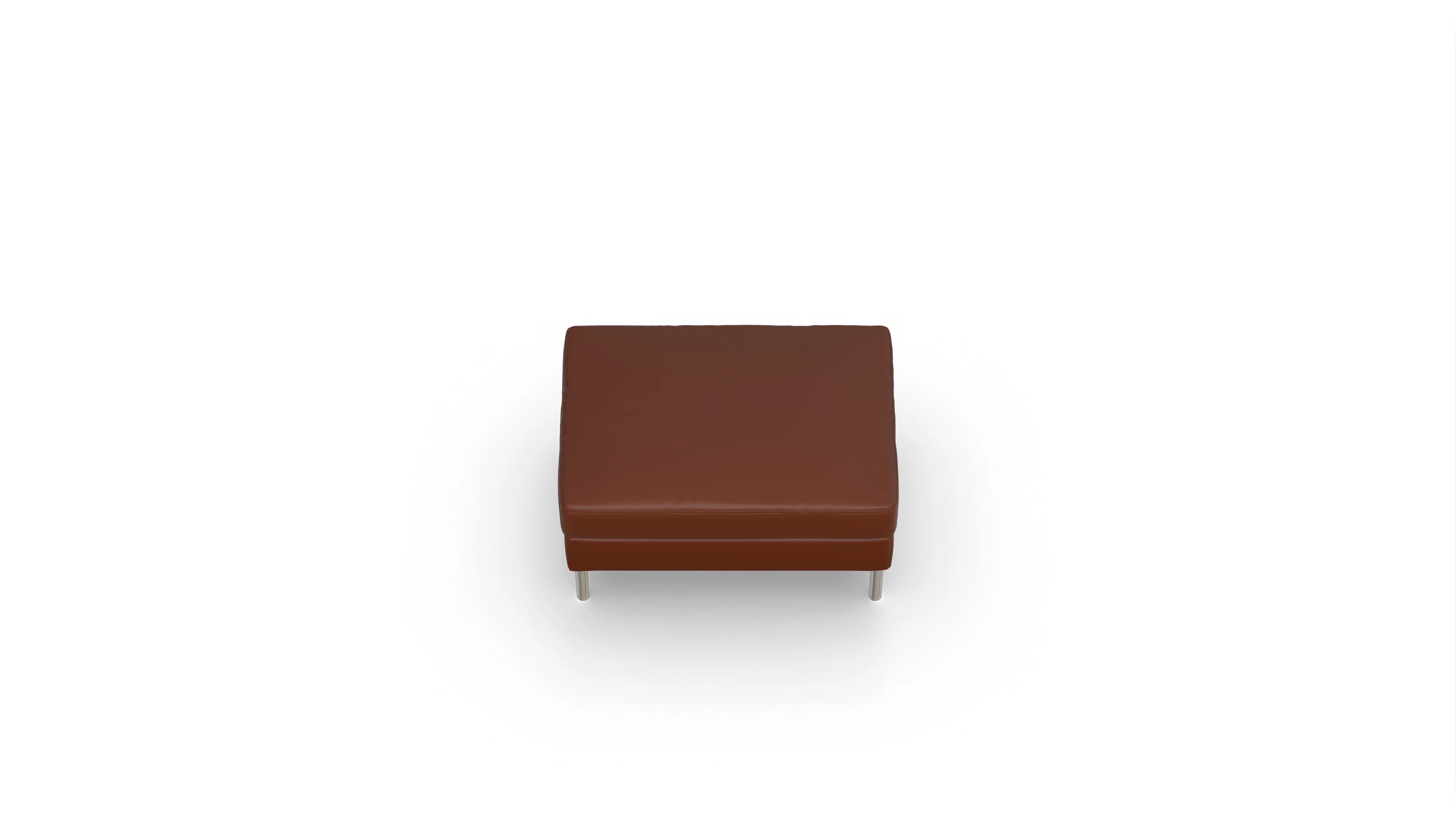 Ansicht des Produktes Silea Hocker in Leder braun