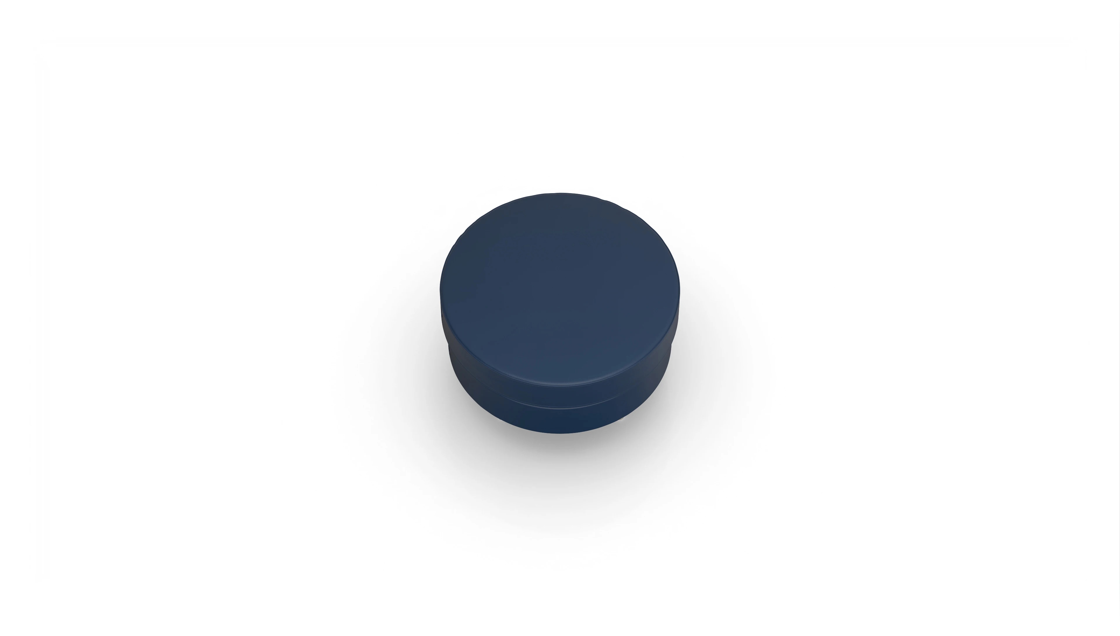Design-Hocker Silea in Leder Ansicht des Produktes Silea Hocker in Leder blau