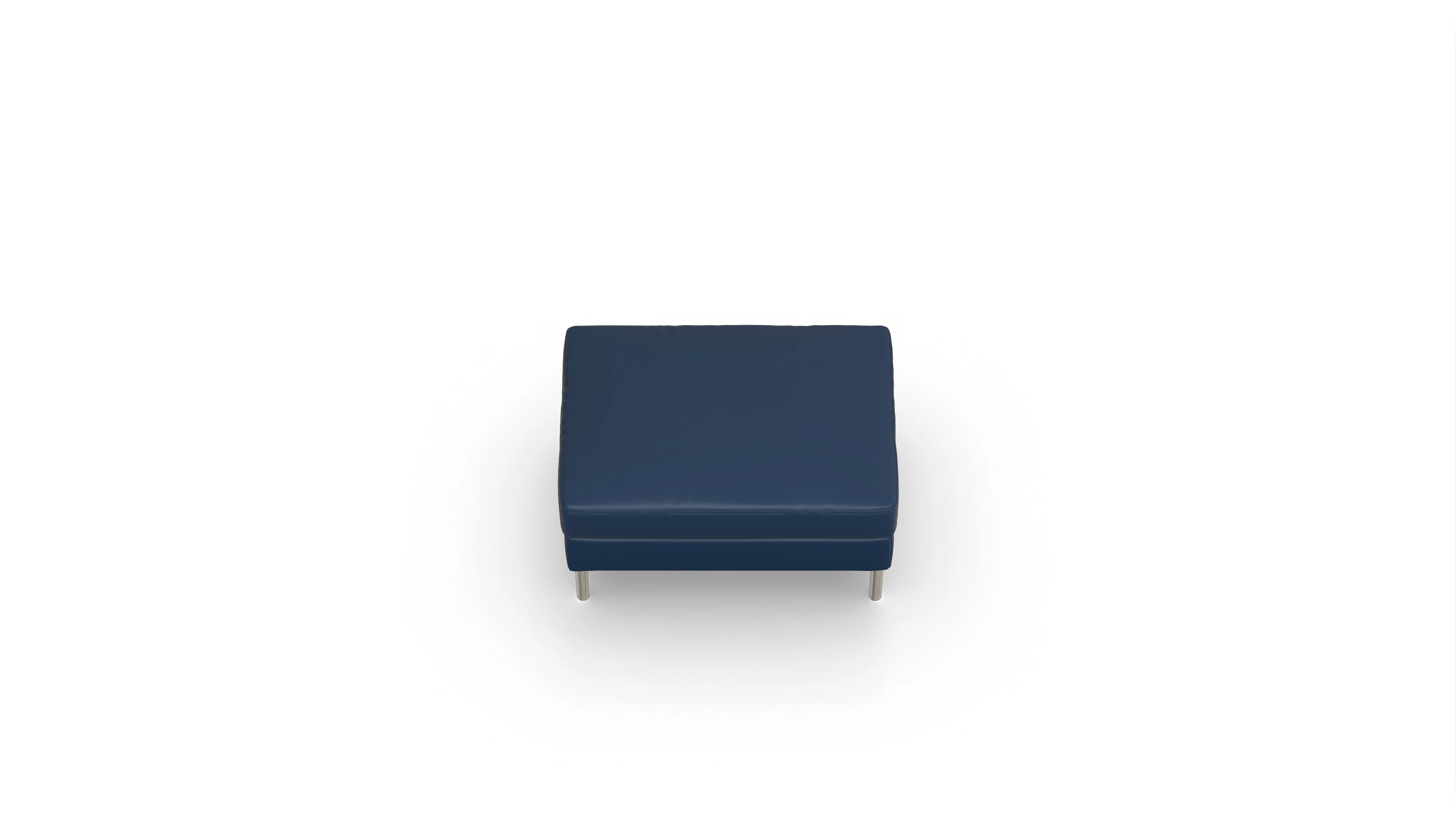 Ansicht des Produktes Silea Hocker in Leder blau