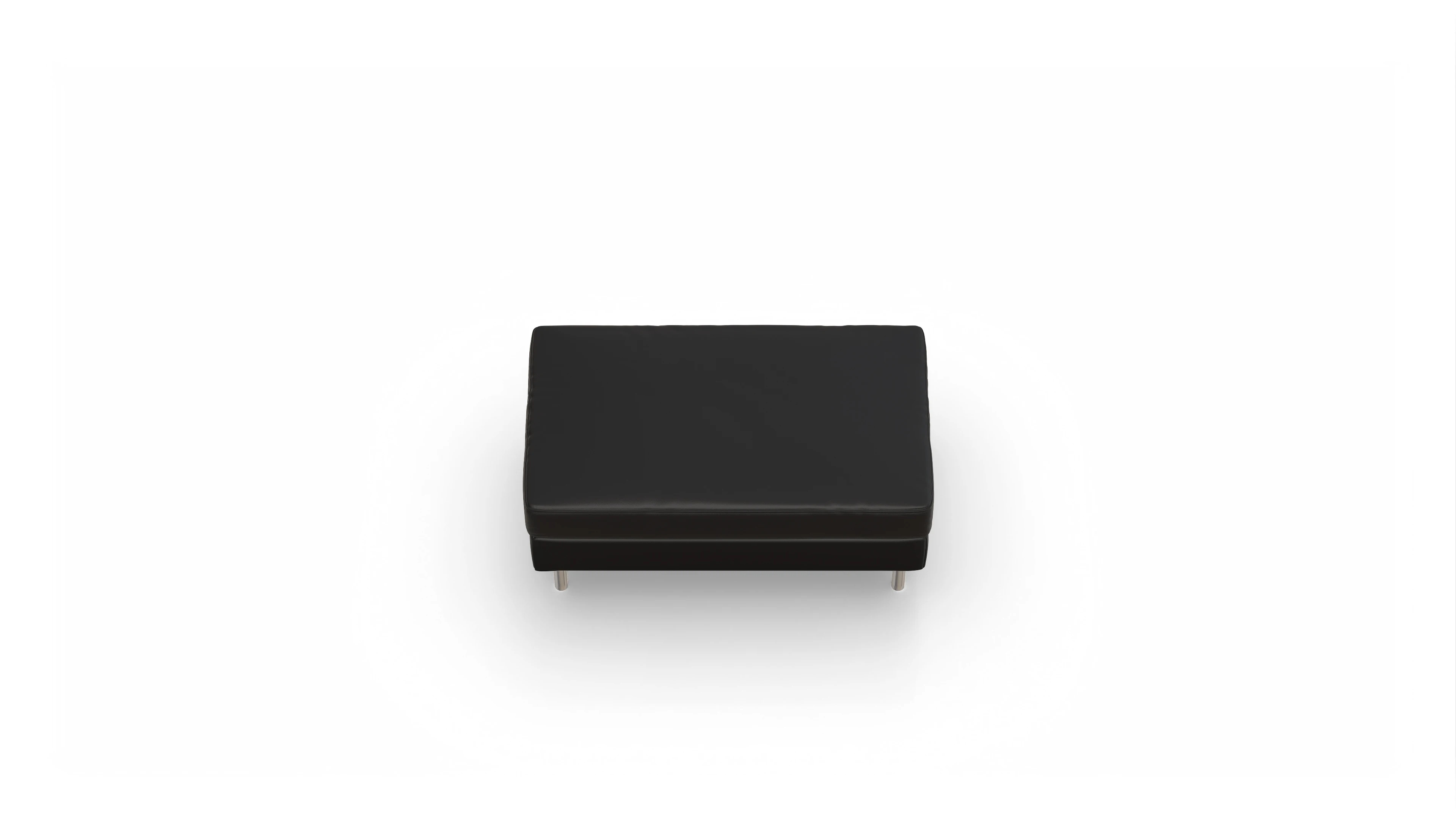 Ansicht des Produktes Silea Hocker in Leder schwarz