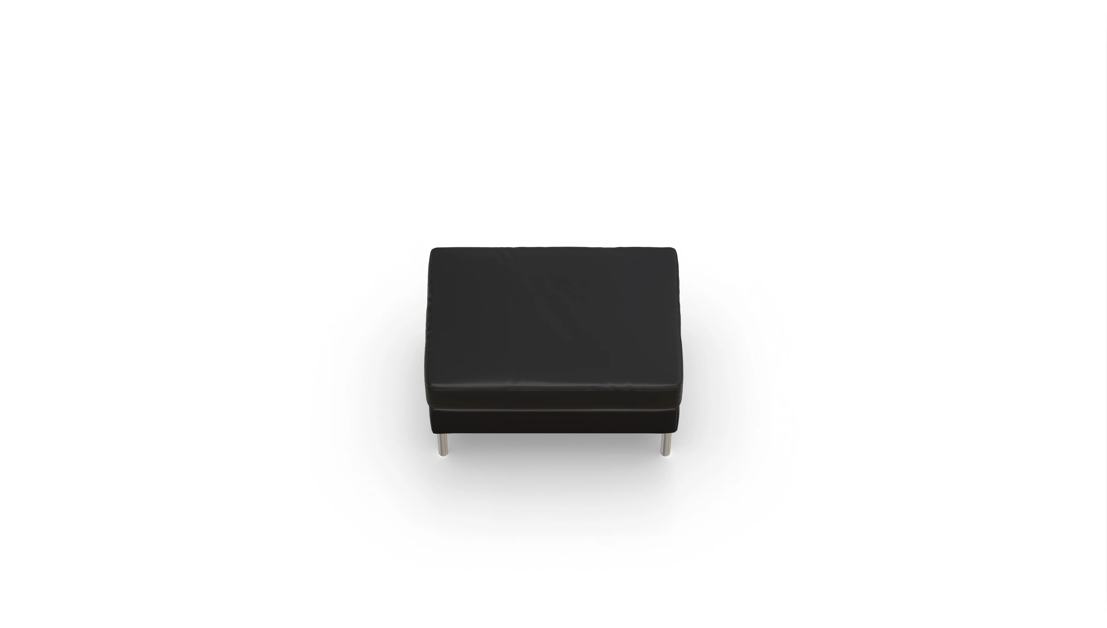 Ansicht des Produktes Silea Hocker in Leder schwarz