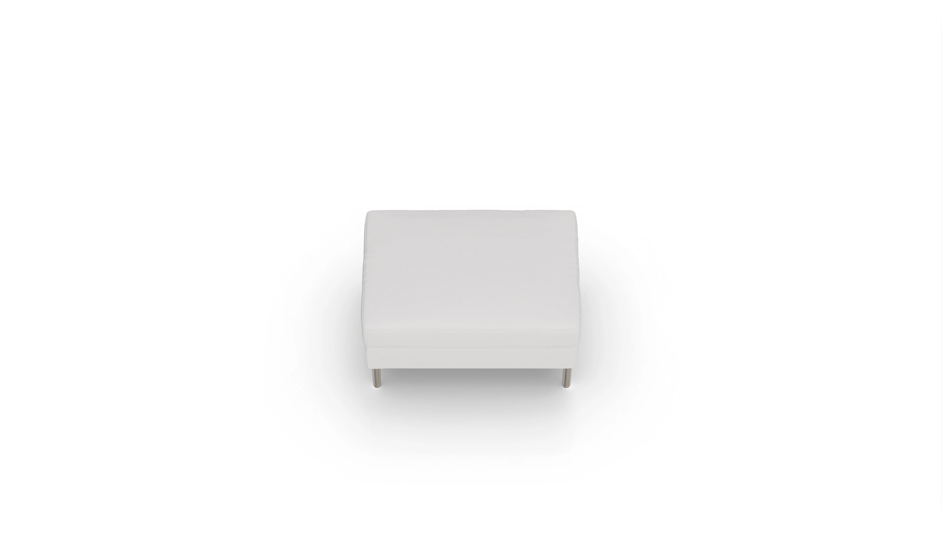 Design-Hocker Silea in Leder Ansicht des Produktes Silea Hocker in Leder weiß