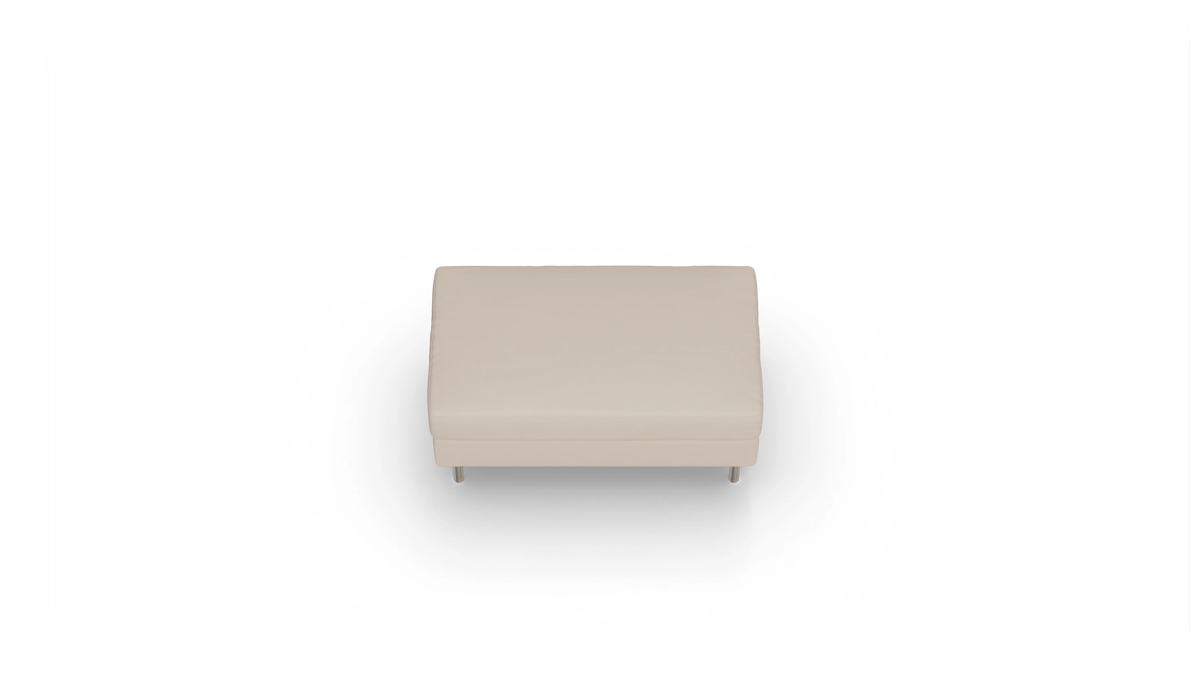 Ansicht des Produktes Silea Hocker in Leder beige