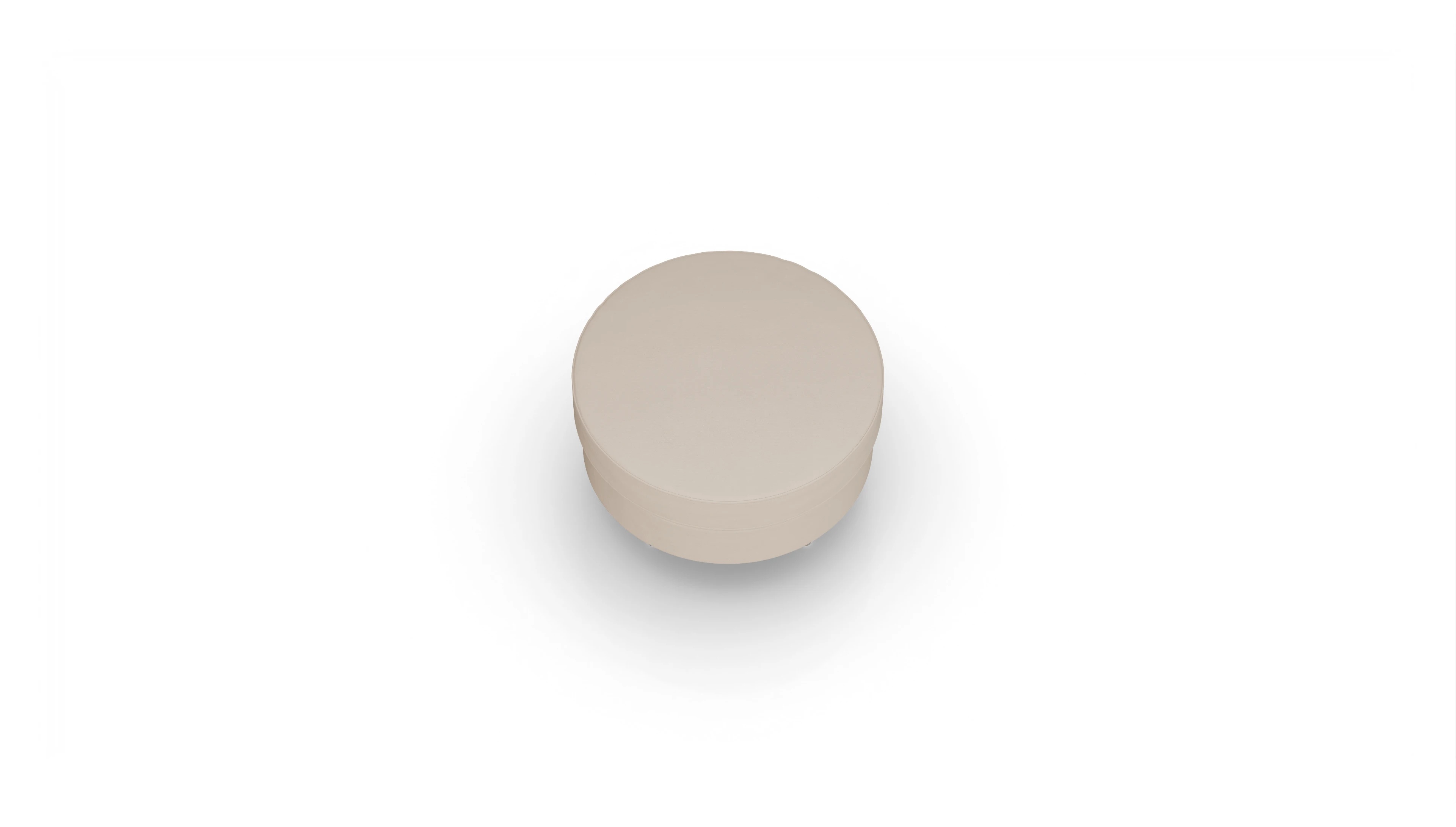 Ansicht des Produktes Silea Hocker in Leder beige
