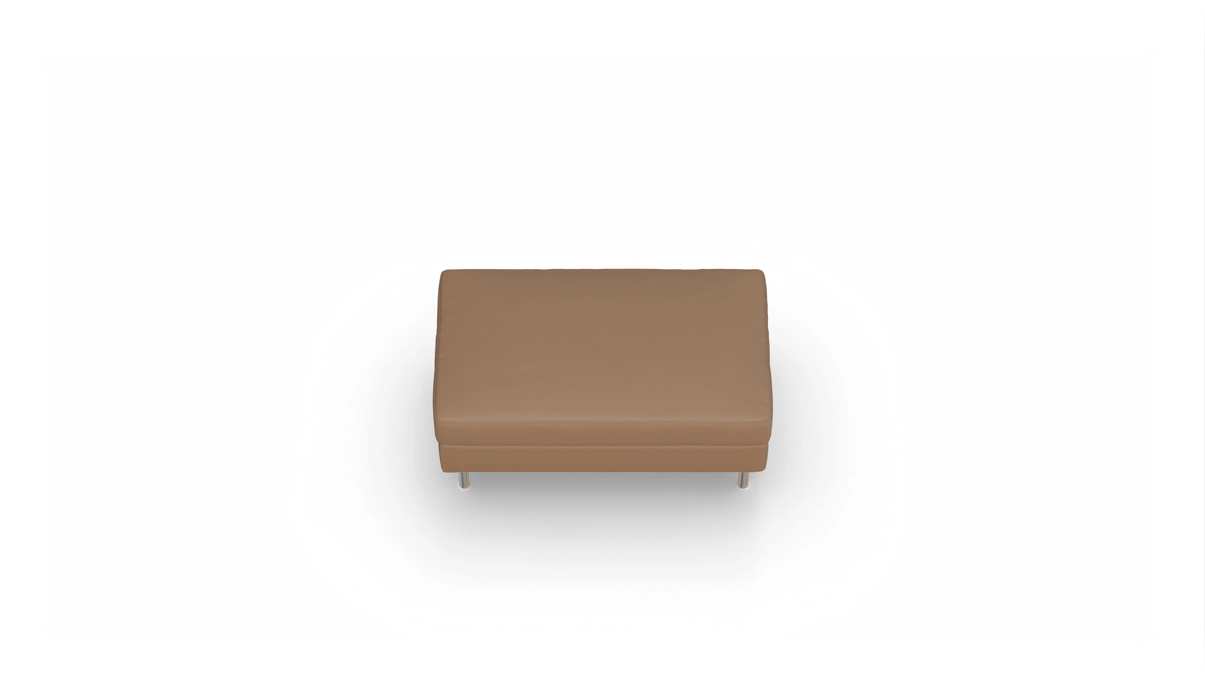 Ansicht des Produktes Silea Hocker in Leder braun