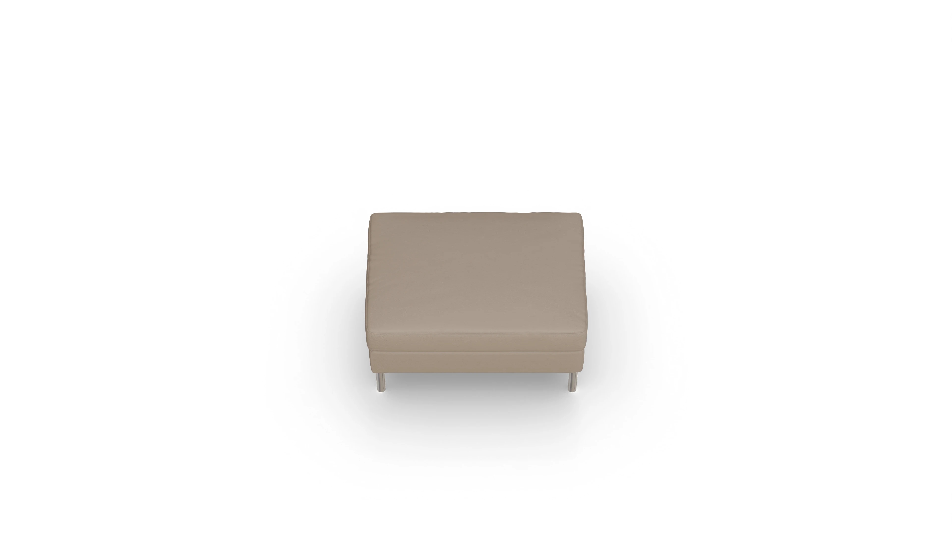 Ansicht des Produktes Silea Hocker in Leder beige