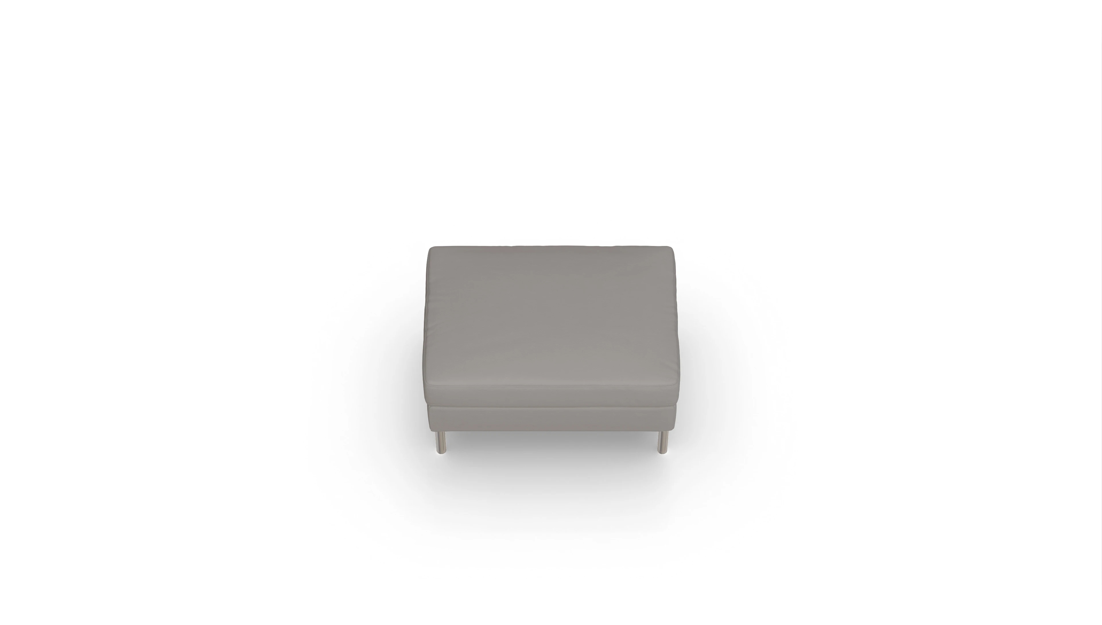 Ansicht des Produktes Silea Hocker in Leder grau