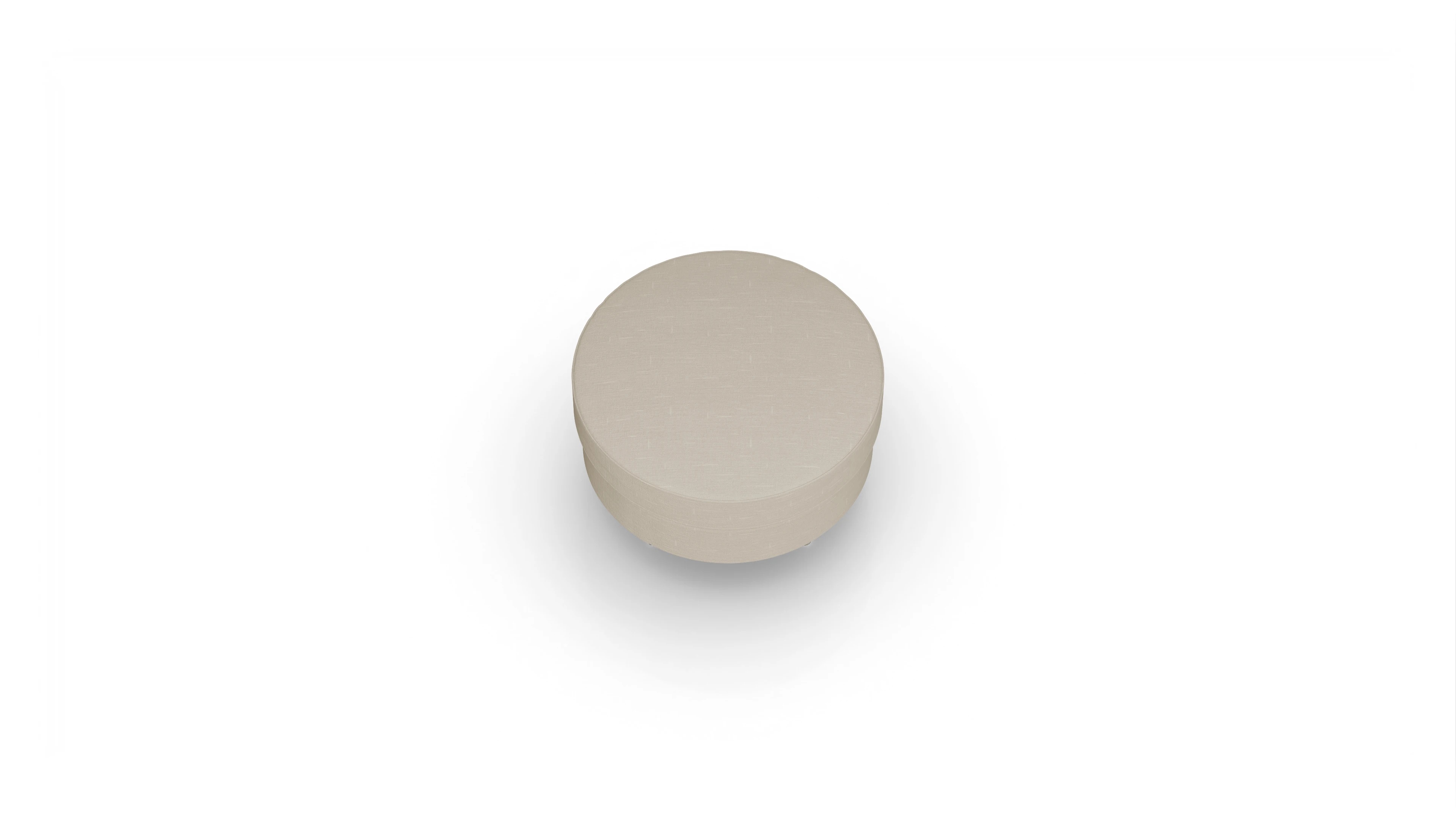 Ansicht des Produktes Silea Hocker in Stoff beige