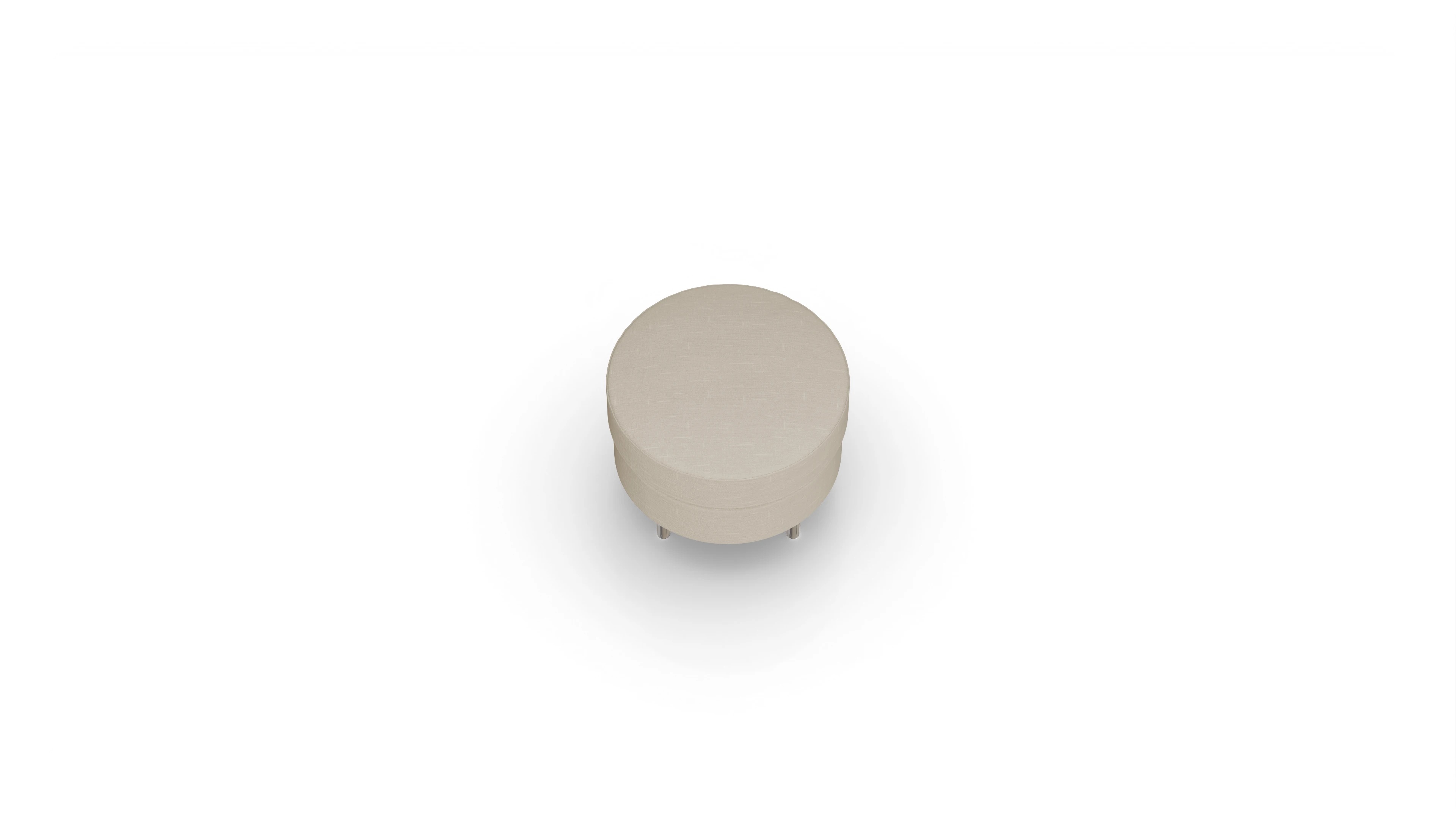 Ansicht des Produktes Silea Hocker in Stoff beige