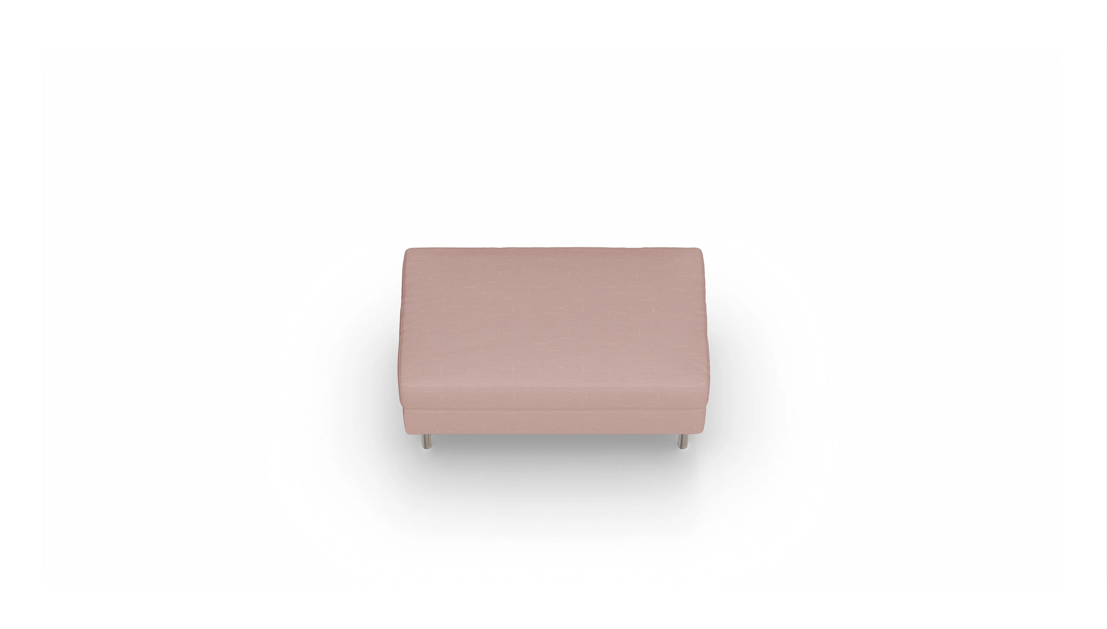 Ansicht des Produktes Silea Hocker in Stoff rot