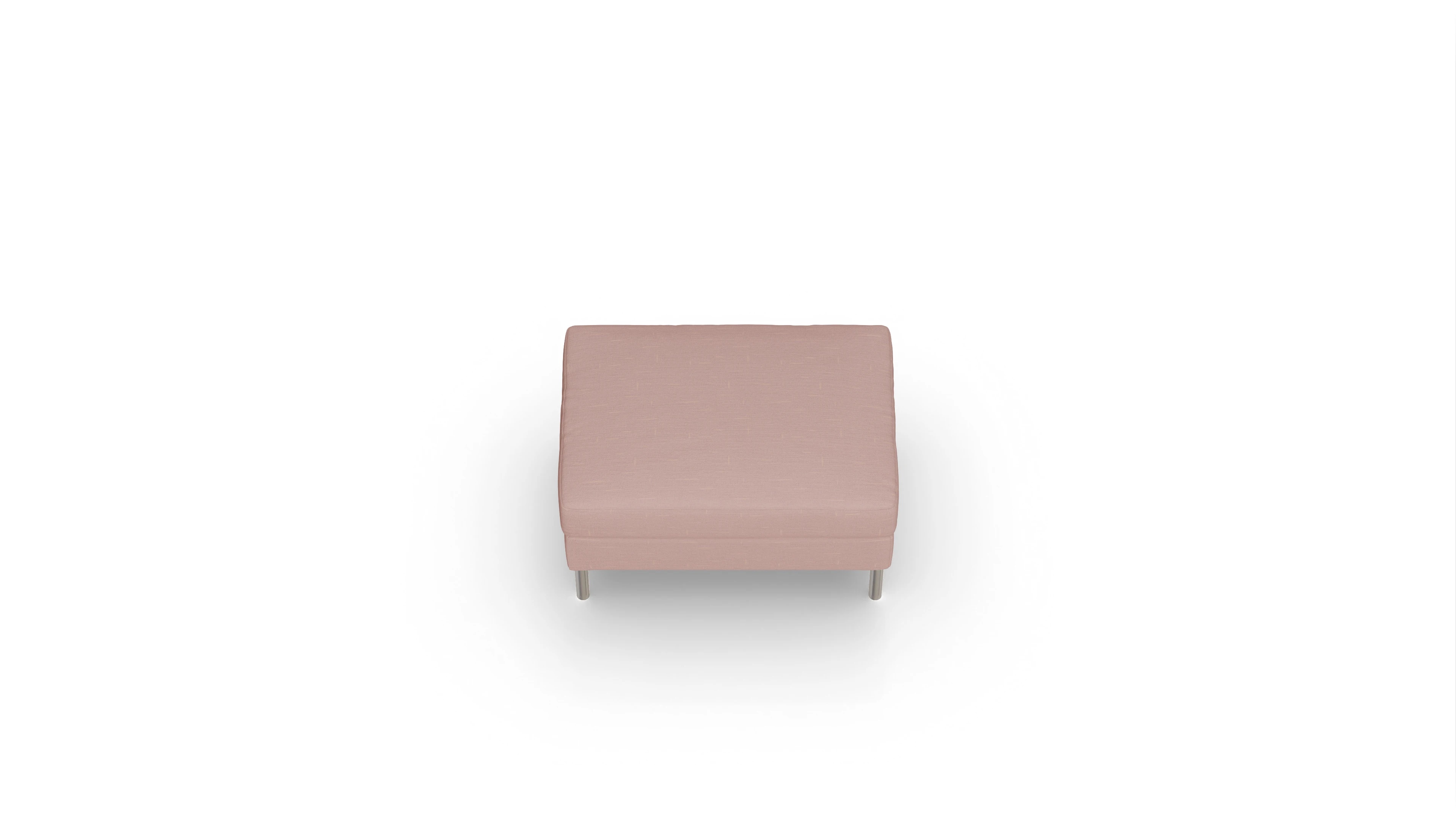 Design-Hocker Silea Ansicht des Produktes Silea Hocker in Stoff rot