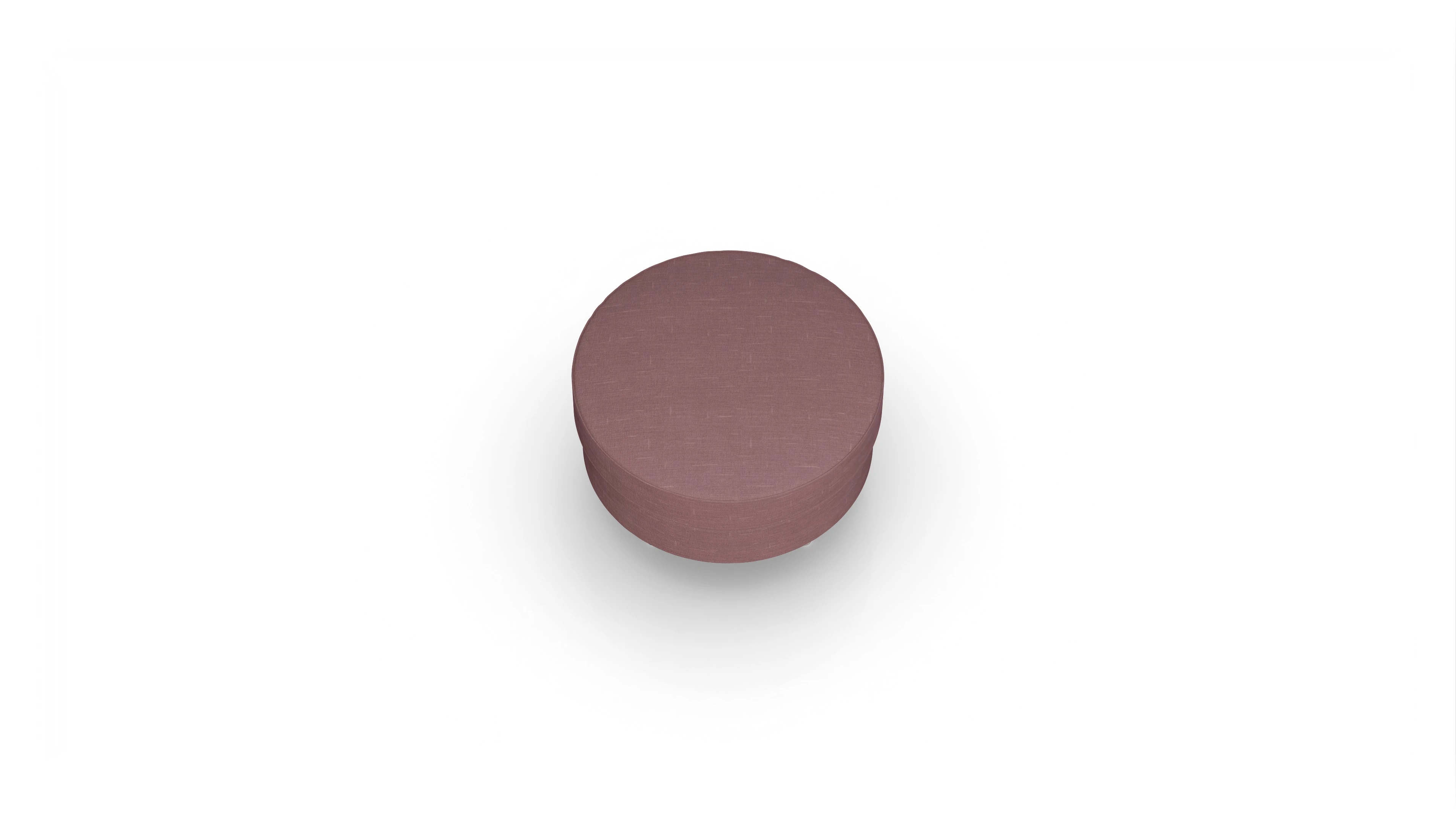 Ansicht des Produktes Silea Hocker in Stoff rot