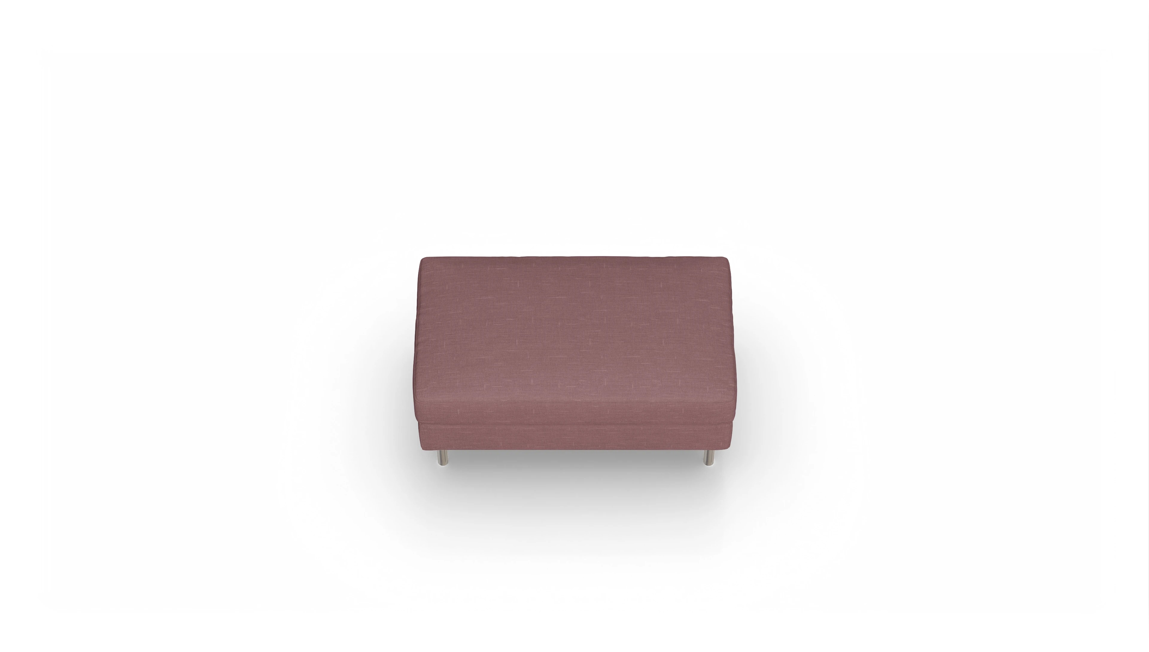 Ansicht des Produktes Silea Hocker in Stoff rot