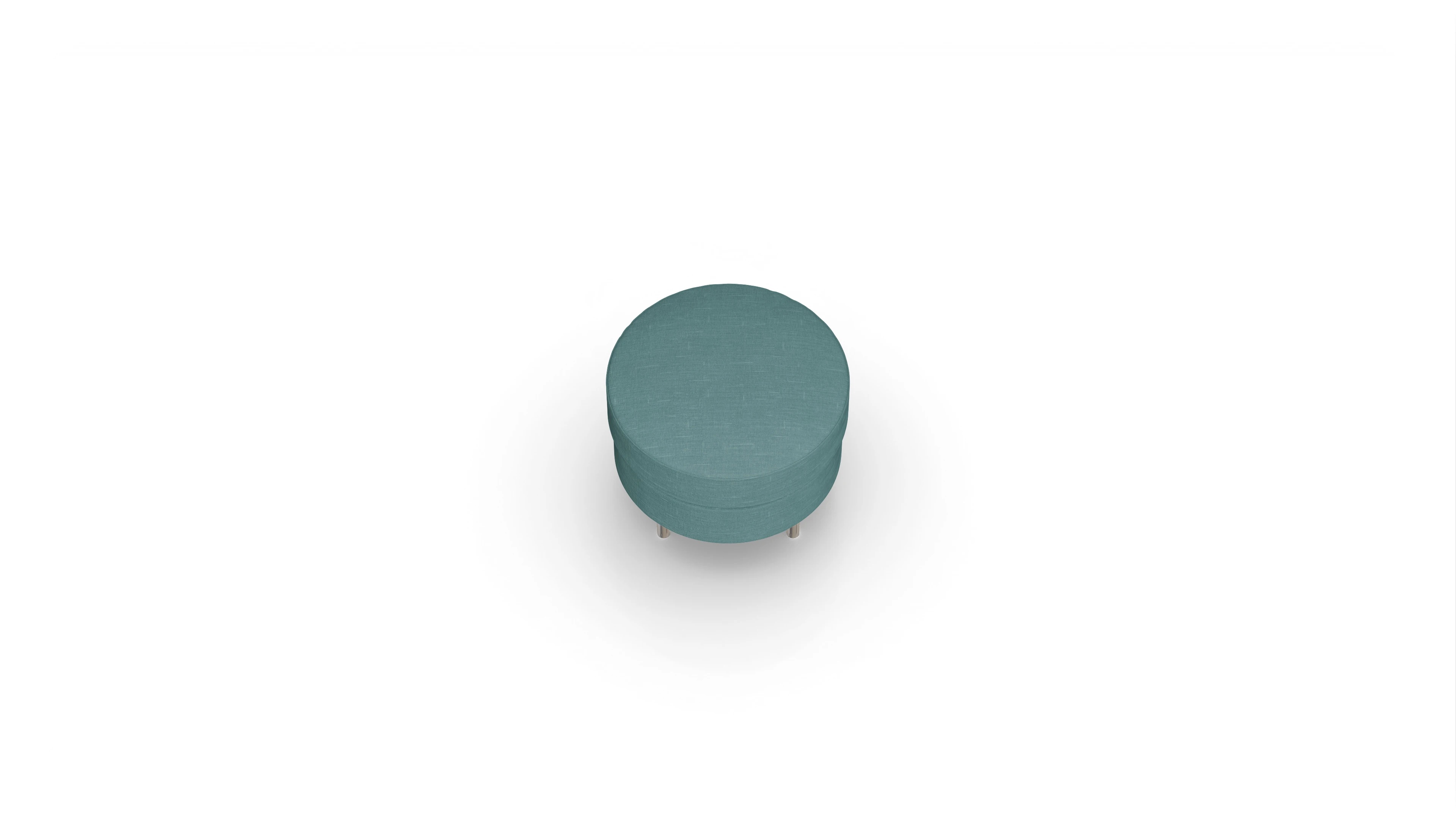 Design-Hocker Silea Ansicht des Produktes Silea Hocker in Stoff grün