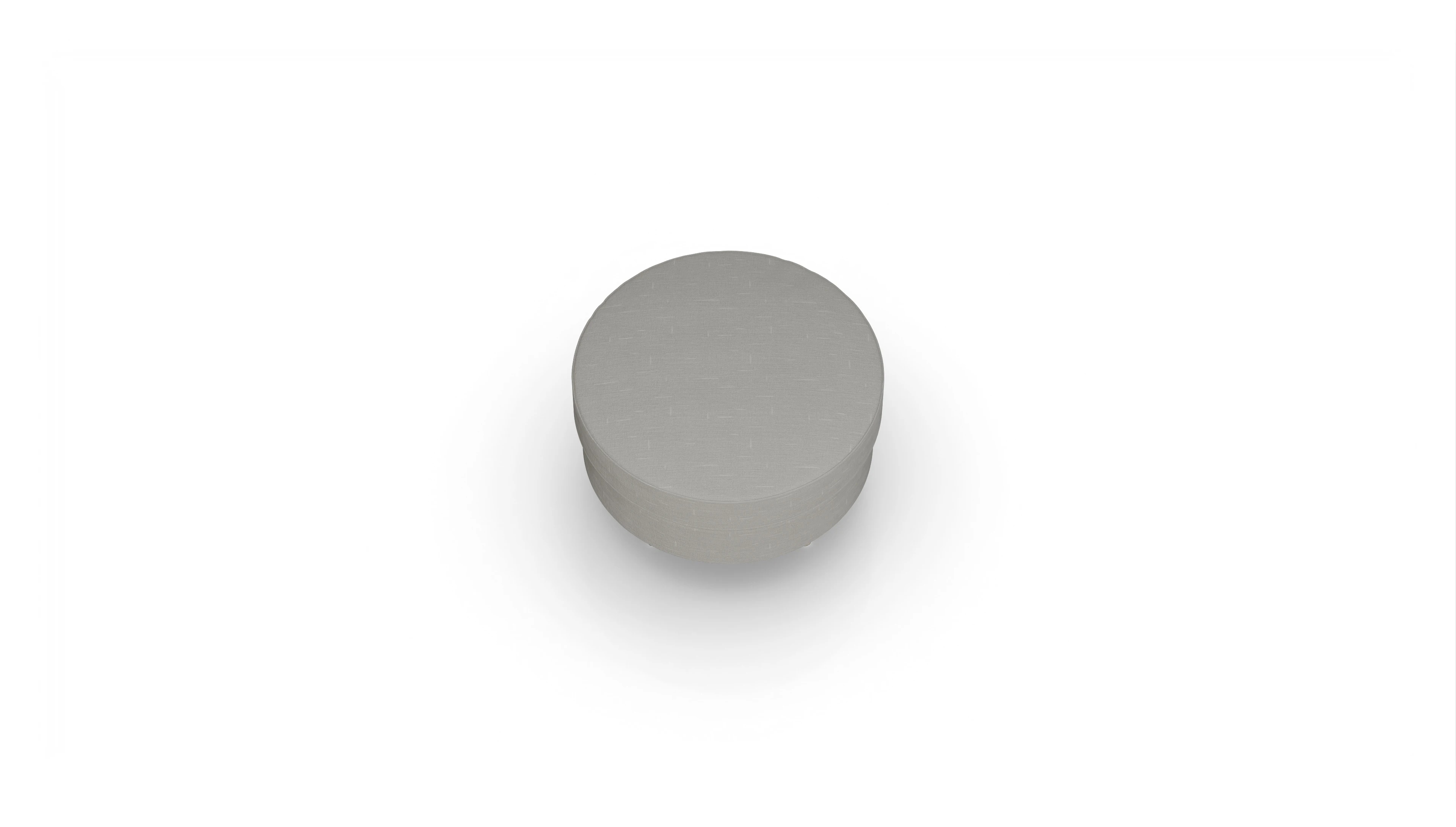 Ansicht des Produktes Silea Hocker in Stoff grau