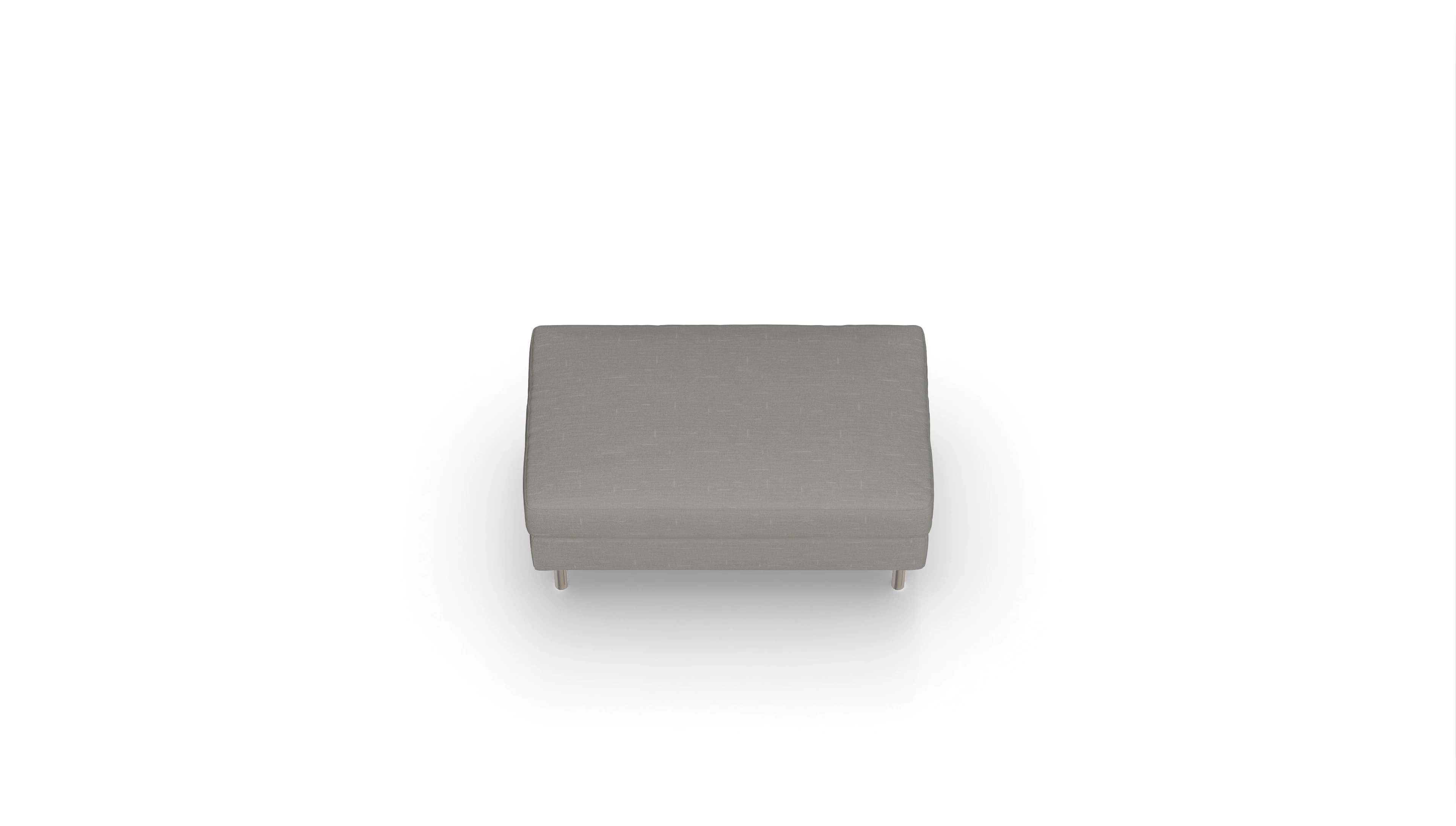 Design-Hocker Silea Ansicht des Produktes Silea Hocker in Stoff grau
