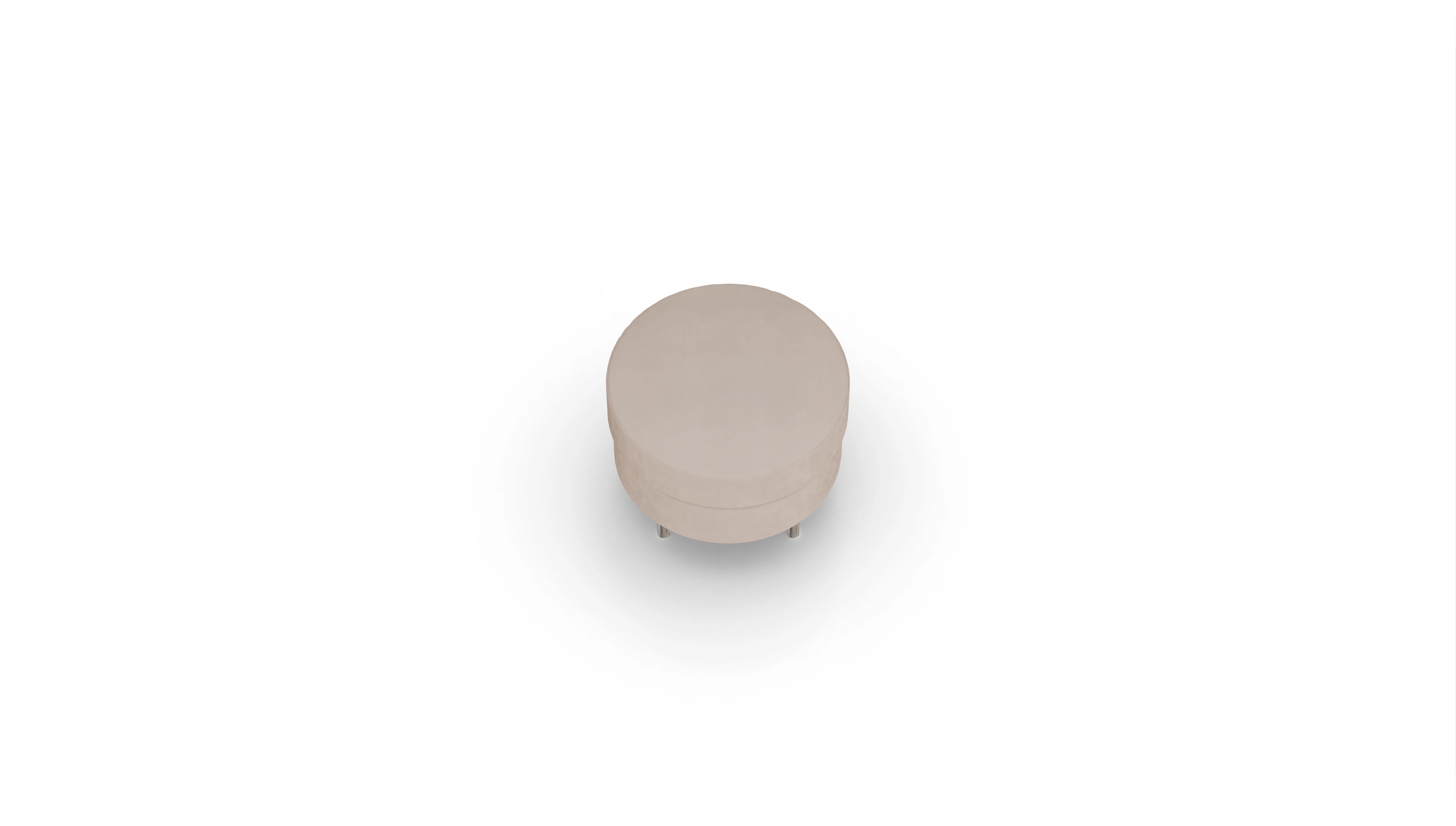 Ansicht des Produktes Silea Hocker in Samt beige