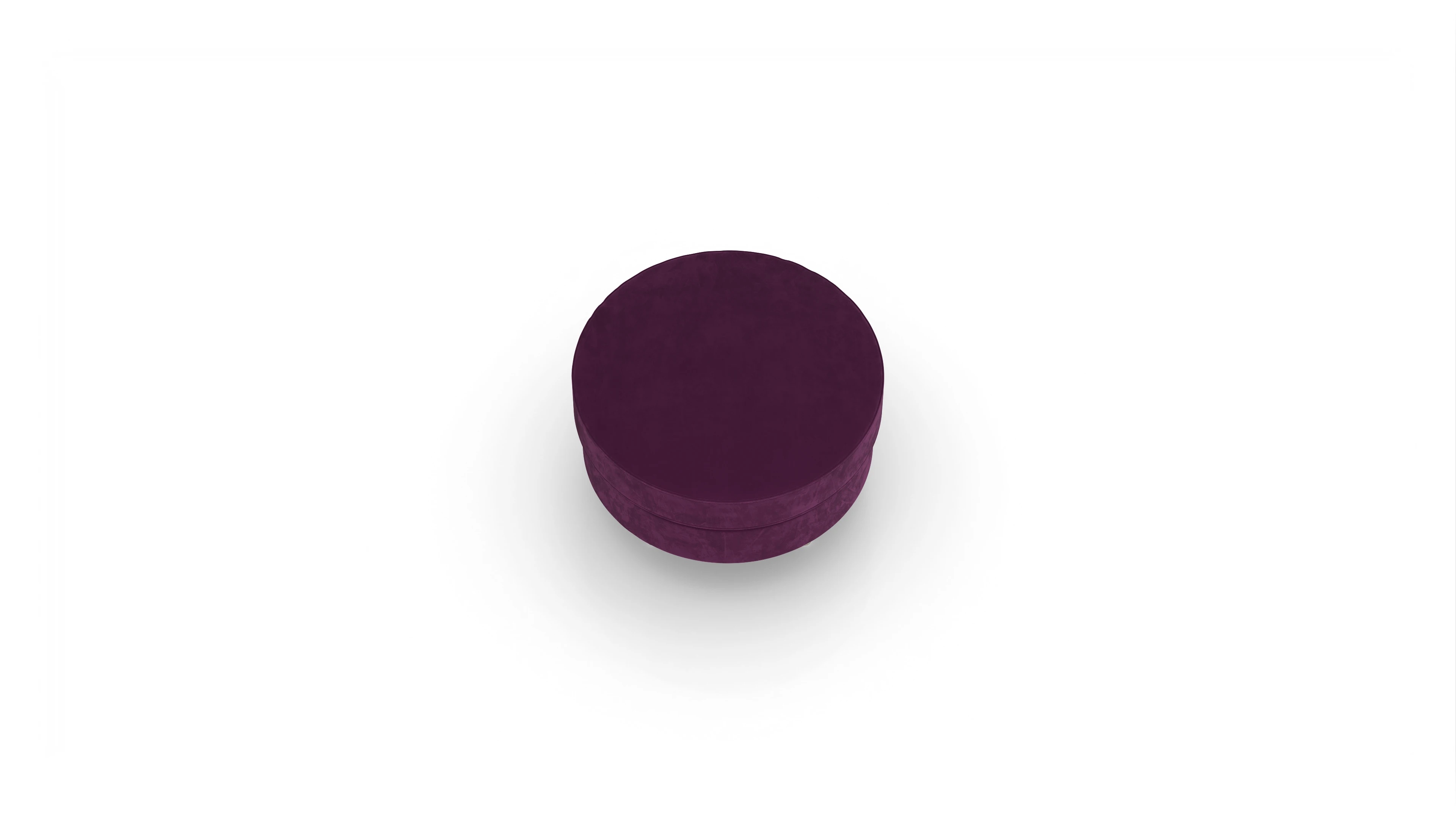 Design-Hocker Silea Ansicht des Produktes Silea Hocker in Samt rot