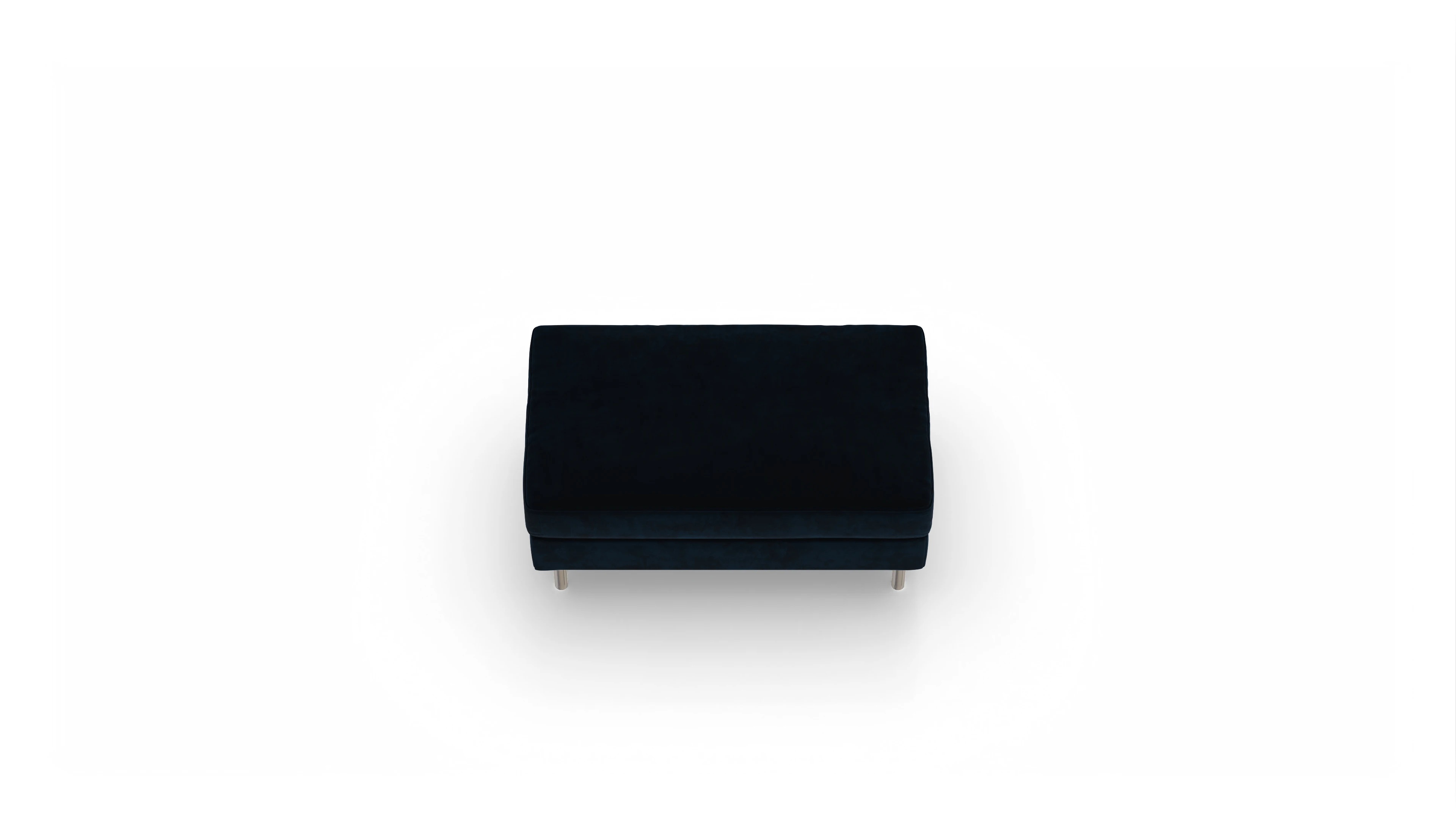 Design-Hocker Silea Ansicht des Produktes Silea Hocker in Samt blau