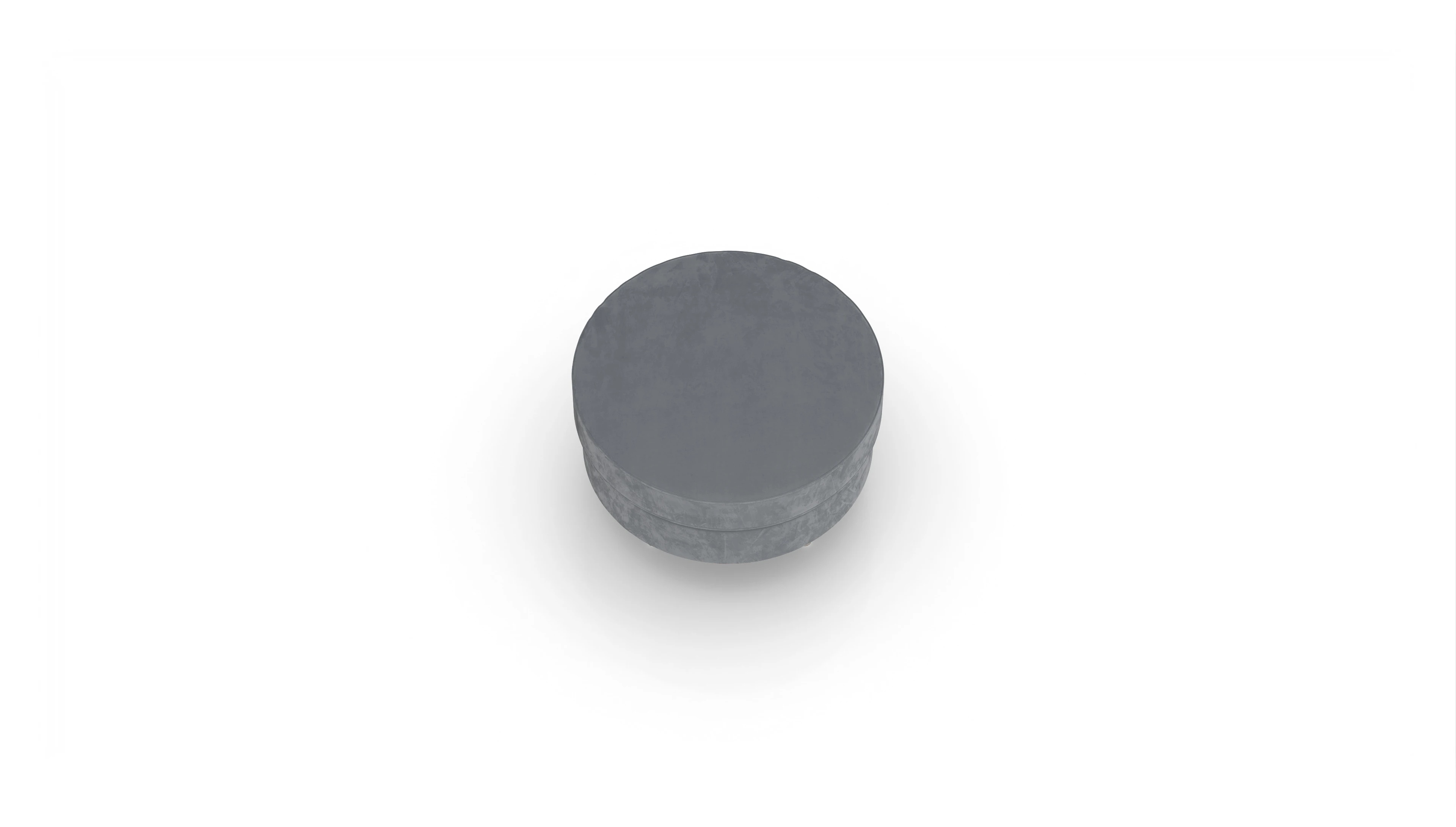Design-Hocker Silea Ansicht des Produktes Silea Hocker in Samt grau