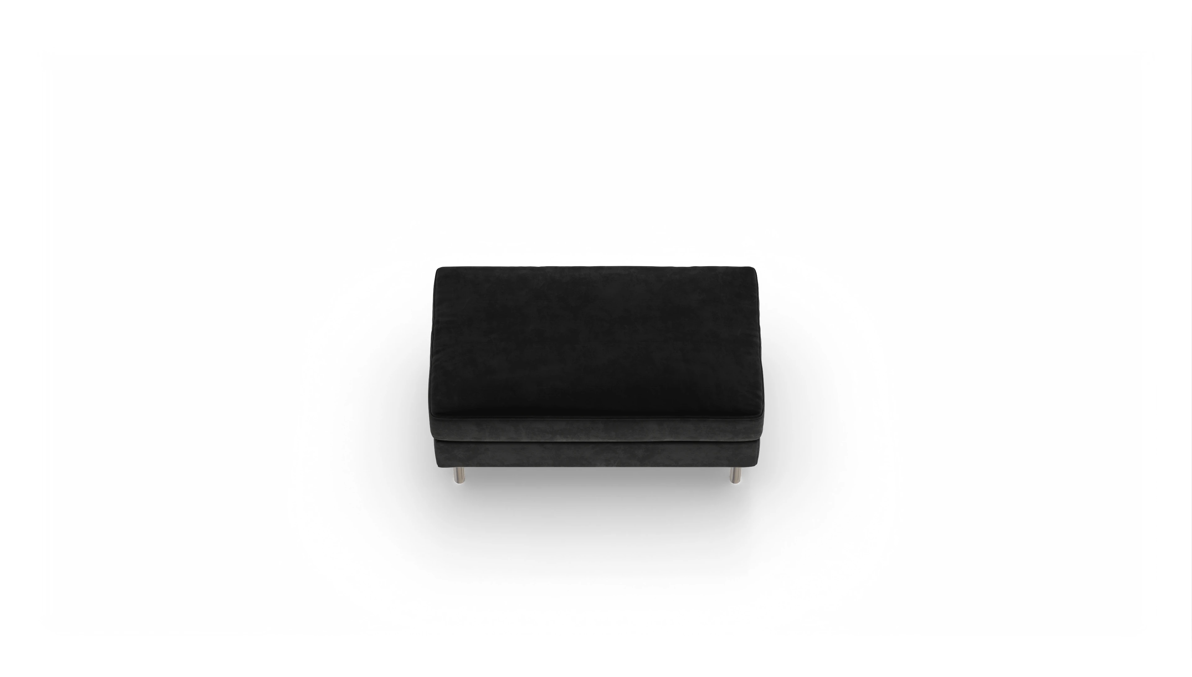 Design-Hocker Silea Ansicht des Produktes Silea Hocker in Samt schwarz
