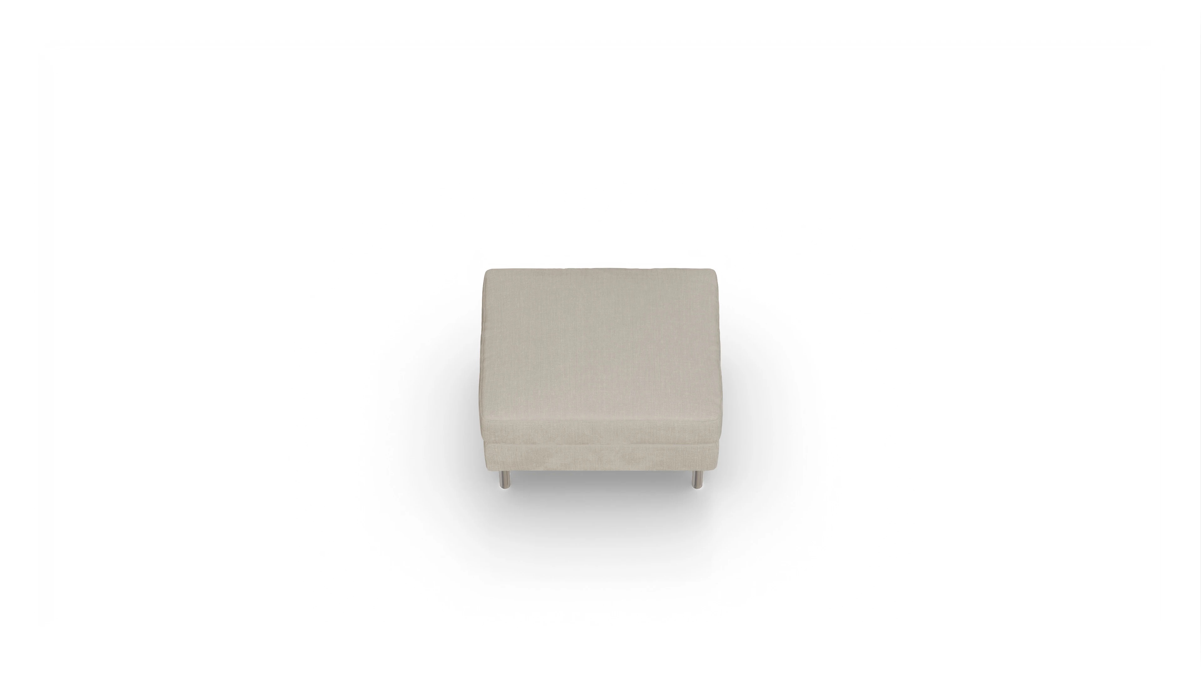 Ansicht des Produktes Silea Hocker in Stoff beige