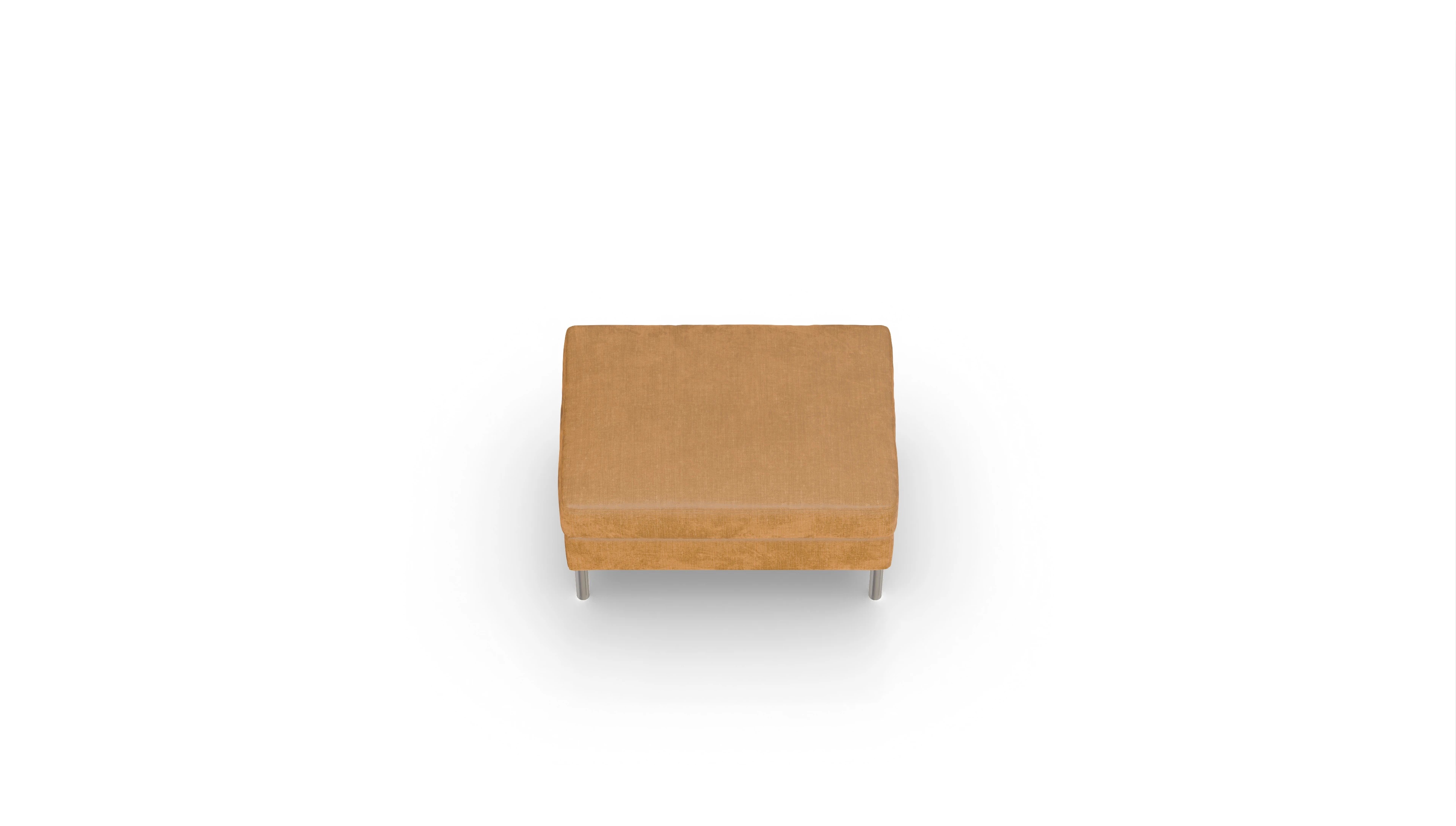 Design-Hocker Silea Ansicht des Produktes Silea Hocker in Stoff braun