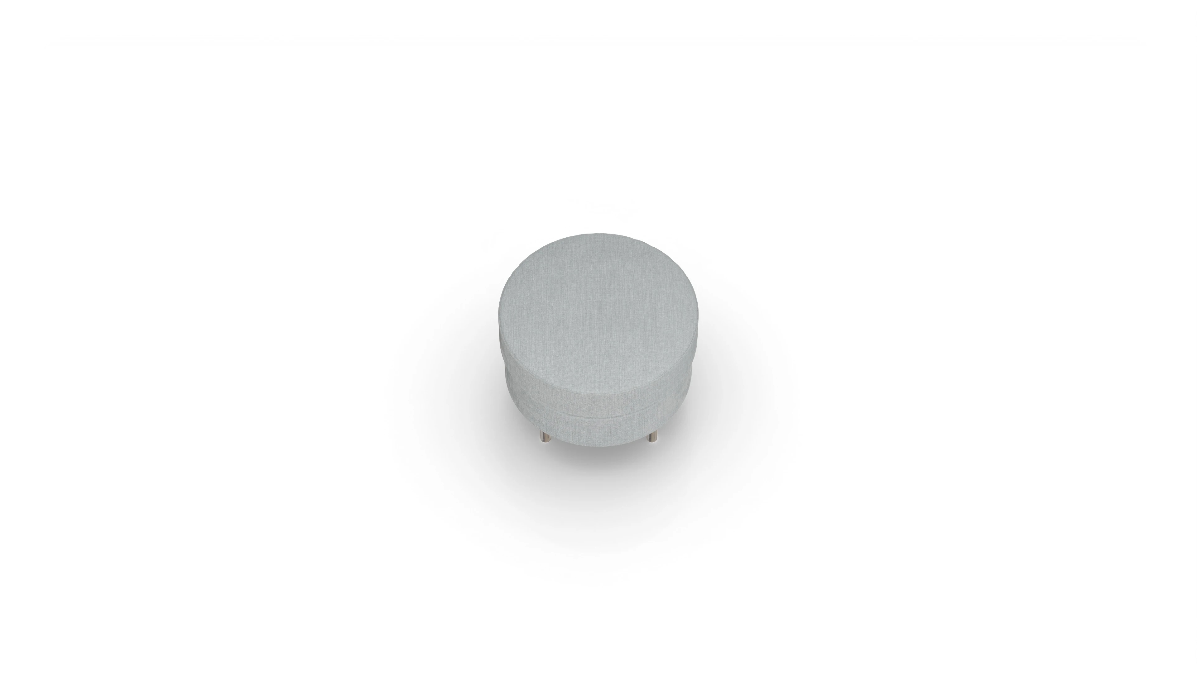 Ansicht des Produktes Silea Hocker in Stoff grau