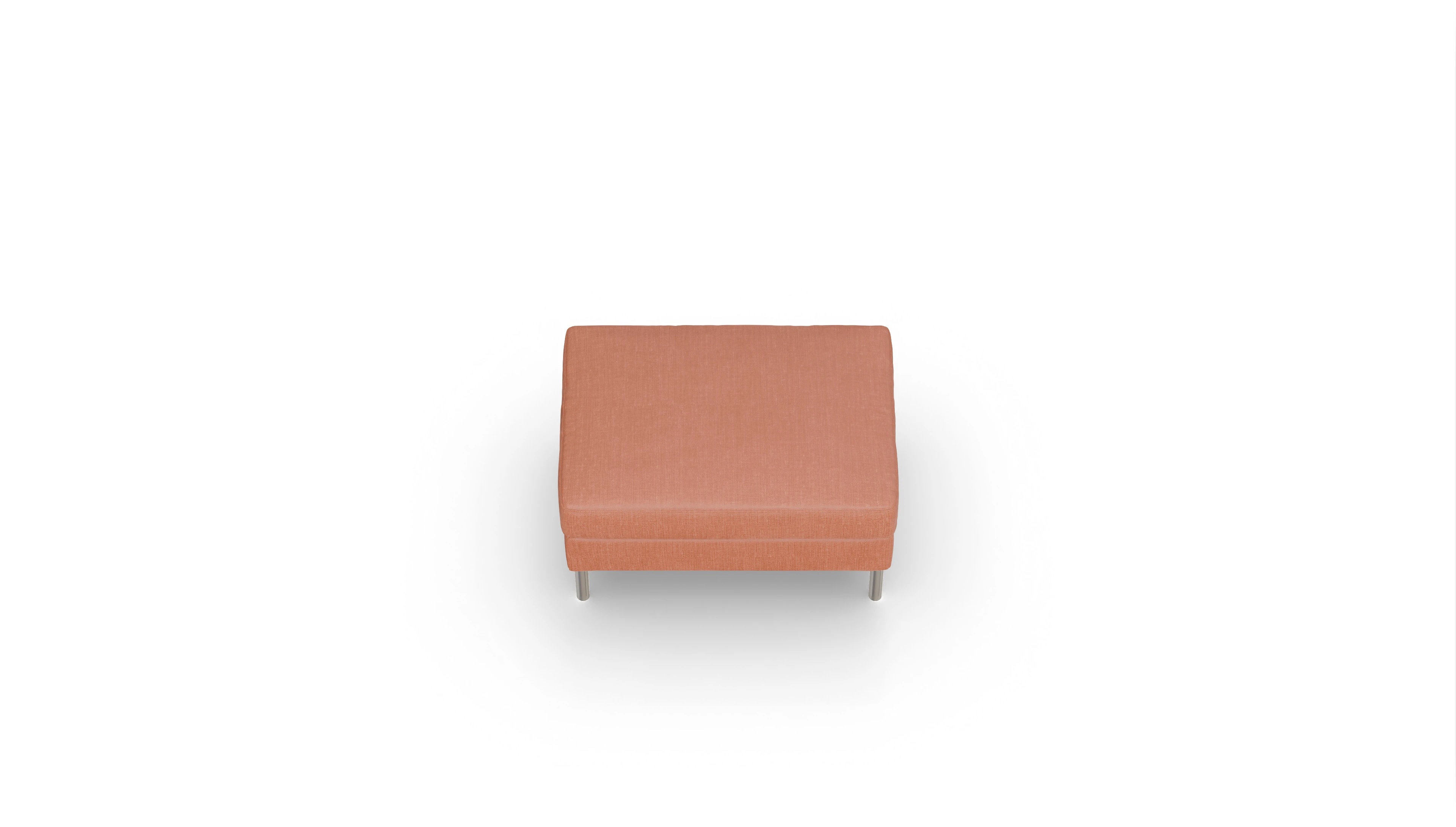 Ansicht des Produktes Silea Hocker in Stoff orange